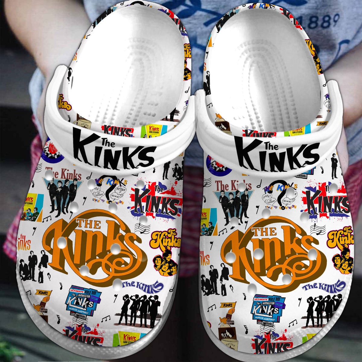Premium The Kinks Music Crocs Crocband Clogs Shoes Comfortable For Men Women and Kids