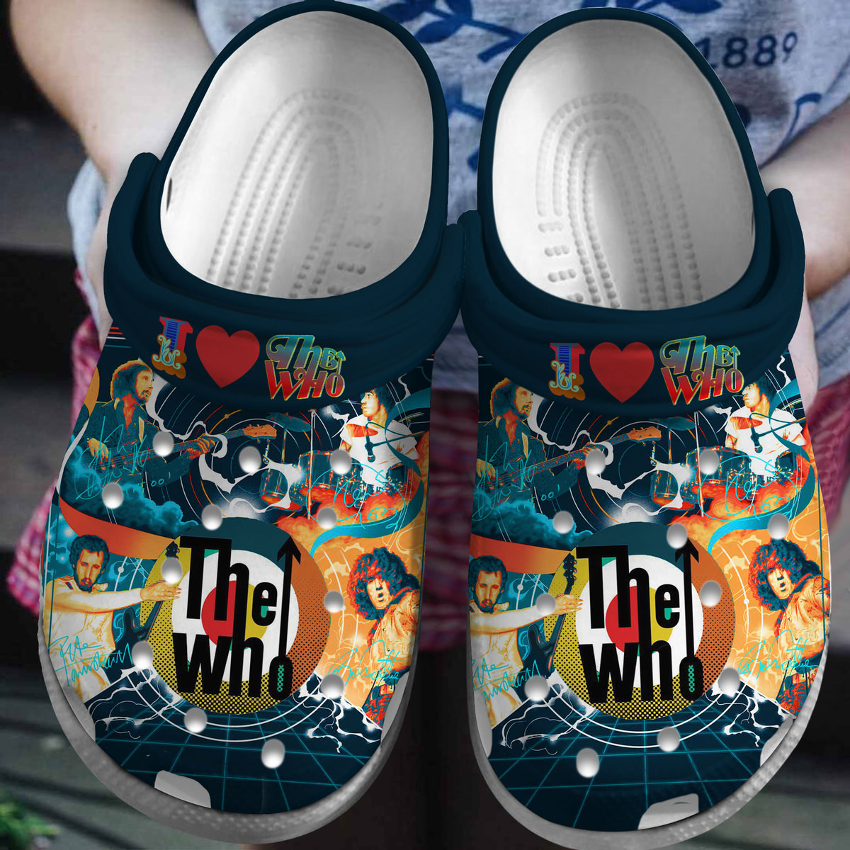Premium The Who Music Crocs Crocband Clogs Shoes Comfortable For Men Women and Kids