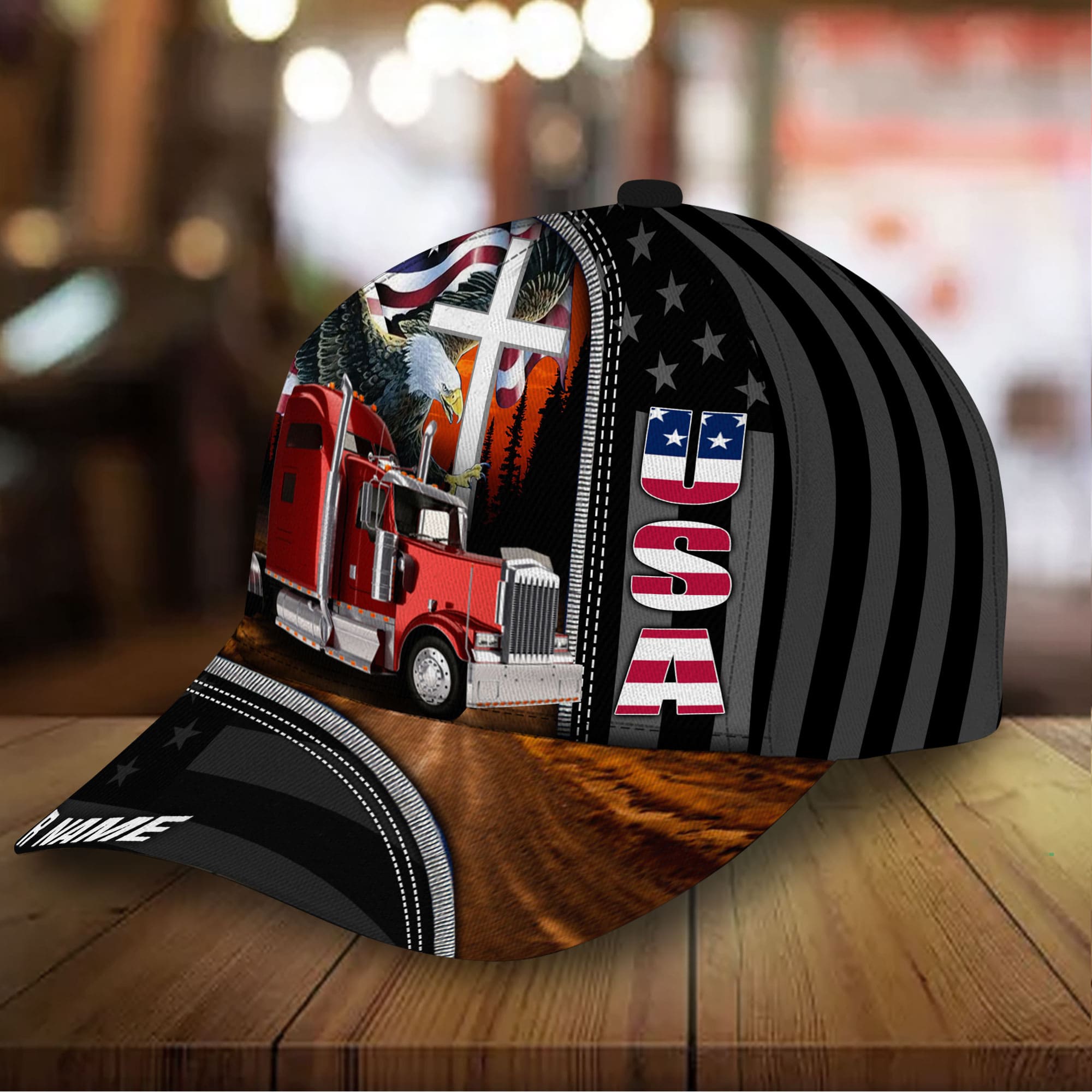 Premium Trucker, Eagle Patriotic 3D Hat Personalized Trucker Hats Custom Hats Gifts For Men & Women