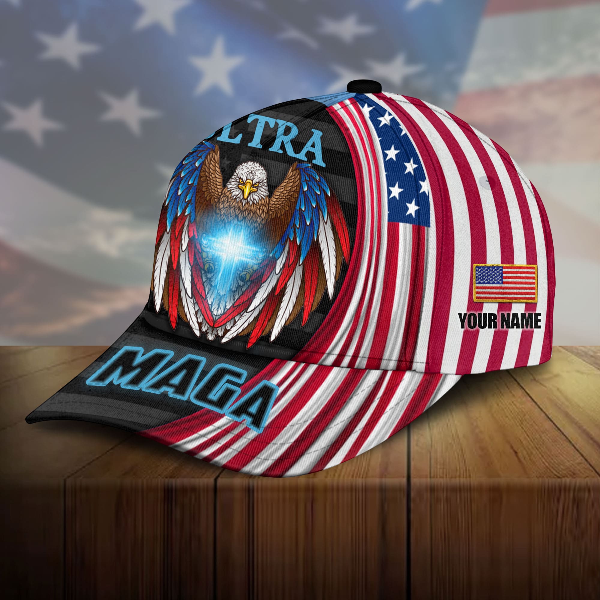 Premium Ultra Maga, Eagle 3D Hat Printed Personalized Trucker Hats Custom Hats Gifts For Men & Women