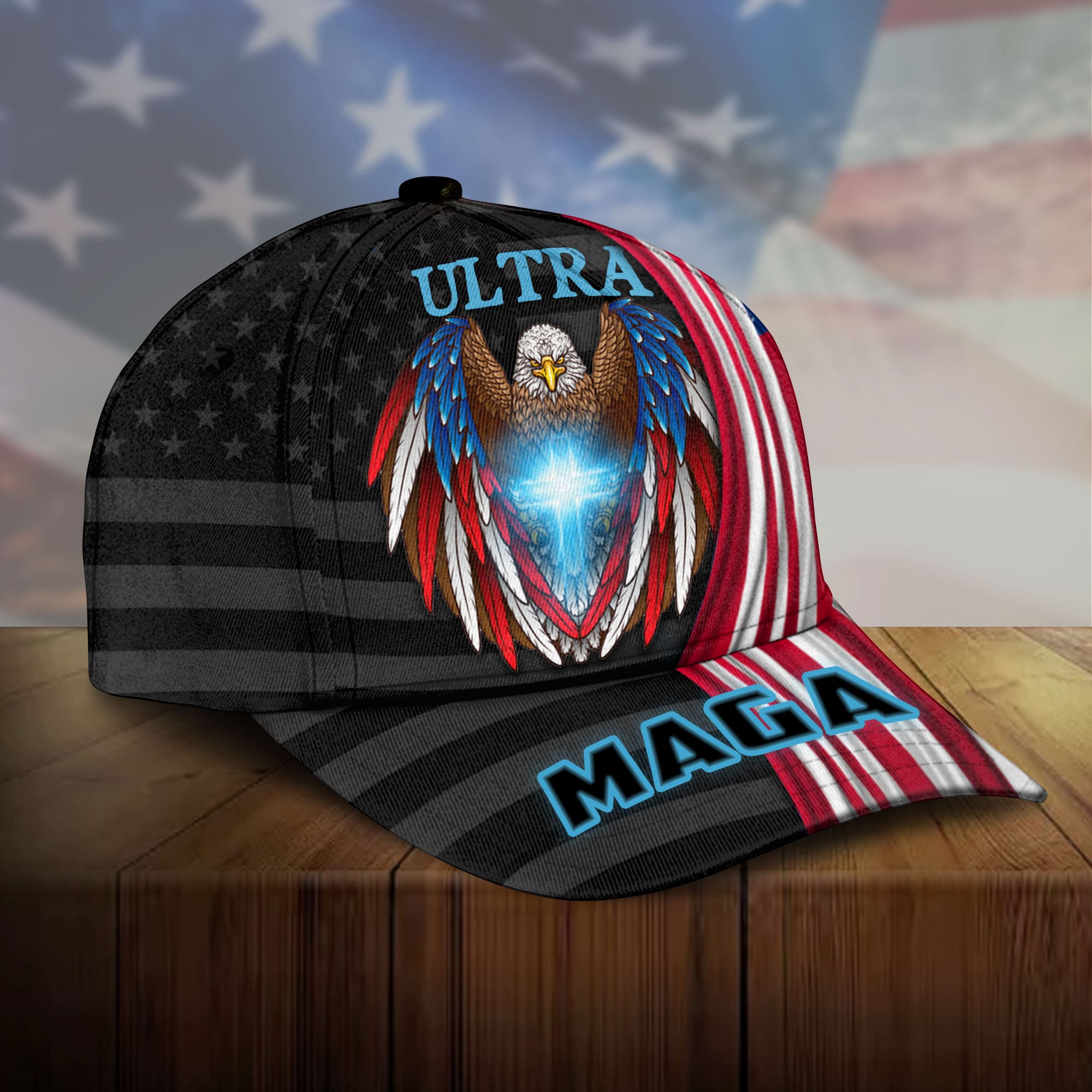 Premium Ultra Maga, Eagle 3D Hat Printed Personalized Trucker Hats Custom Hats Gifts For Men & Women