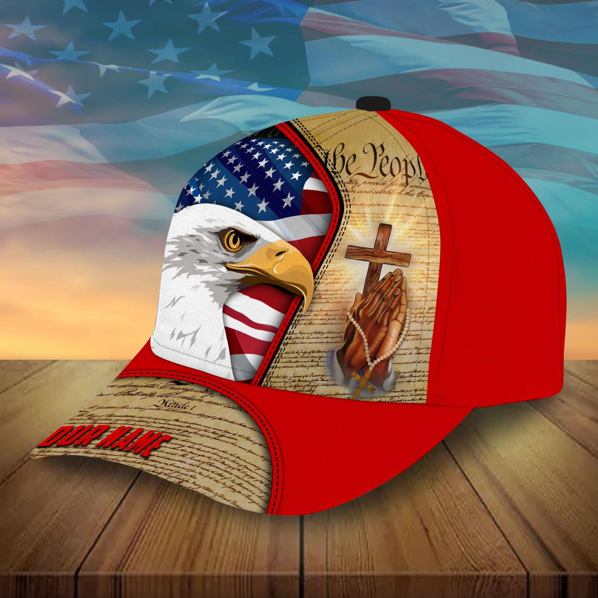 Premium Unique American Eagle In God We Trust Hats Personalized Trucker Hats Custom Hats Gifts For Men & Women