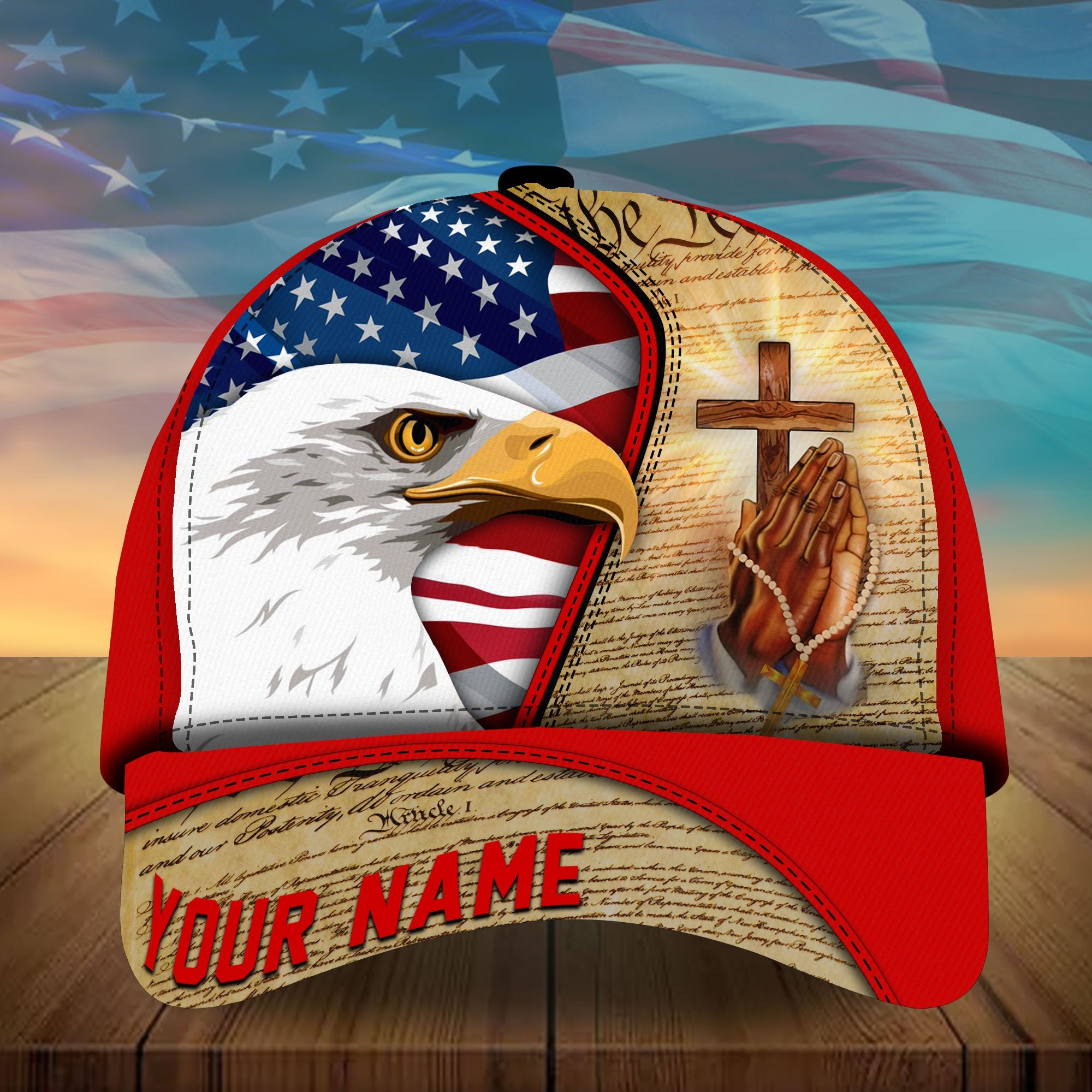 Premium Unique American Eagle In God We Trust Hats Personalized Trucker Hats Custom Hats Gifts For Men & Women