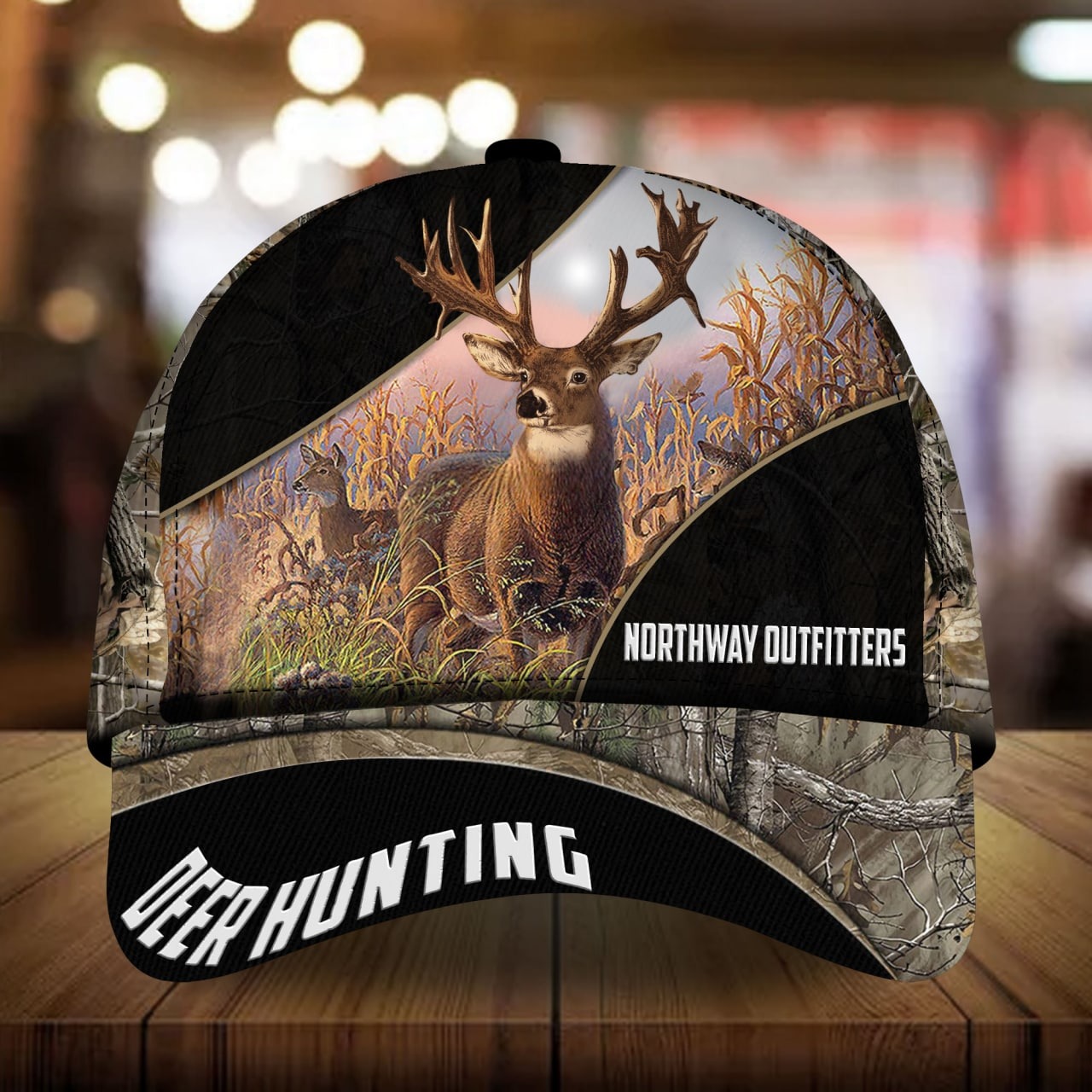 Premium Unique Art Deer Hunting 3D Hat Printed Personalized Trucker Hats Custom Hats Gifts For Men & Women