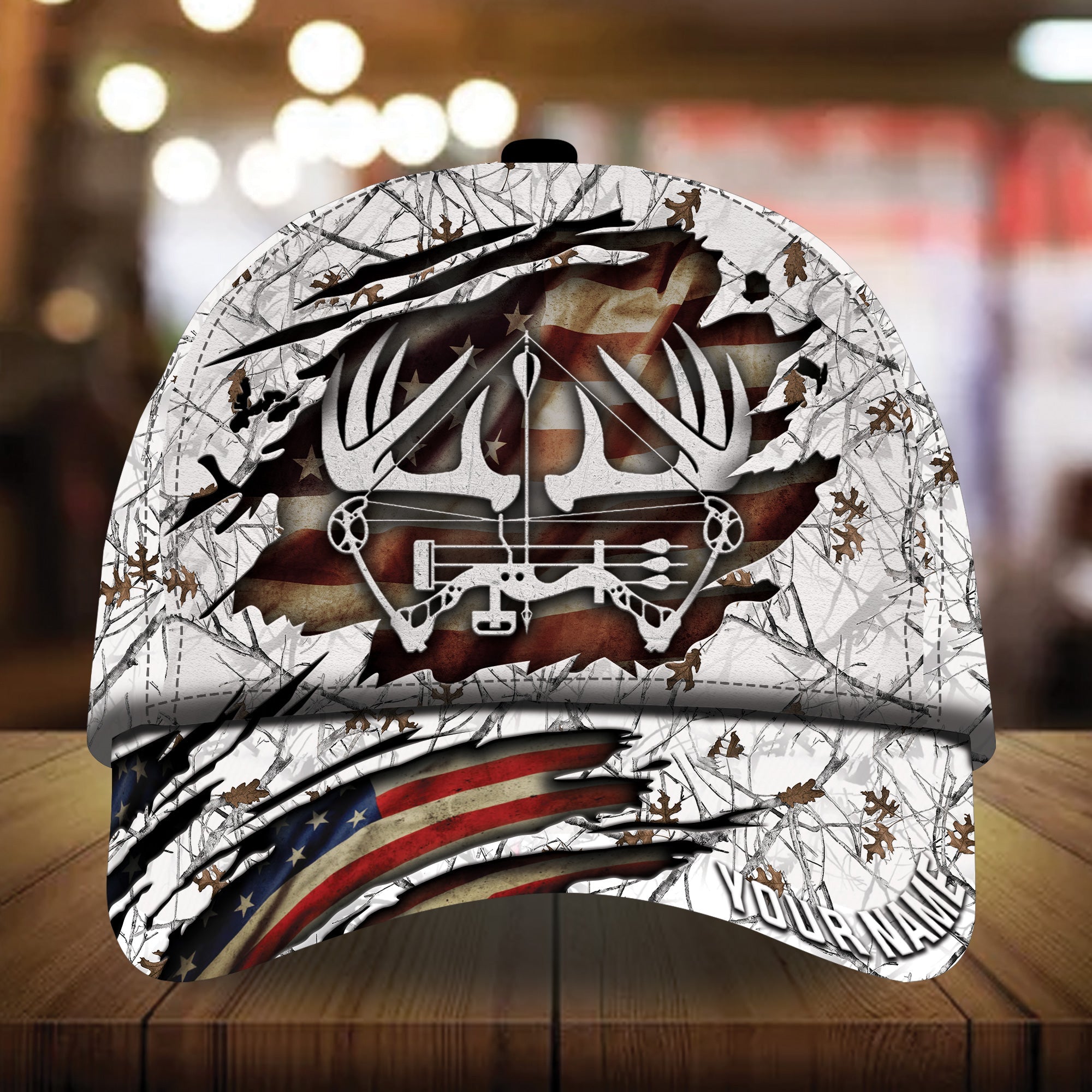 Premium Unique Cracked Bow Hunting Hats 3D Printed Multicolored Personalized Trucker Hats Custom Hats Gifts For Men & Women