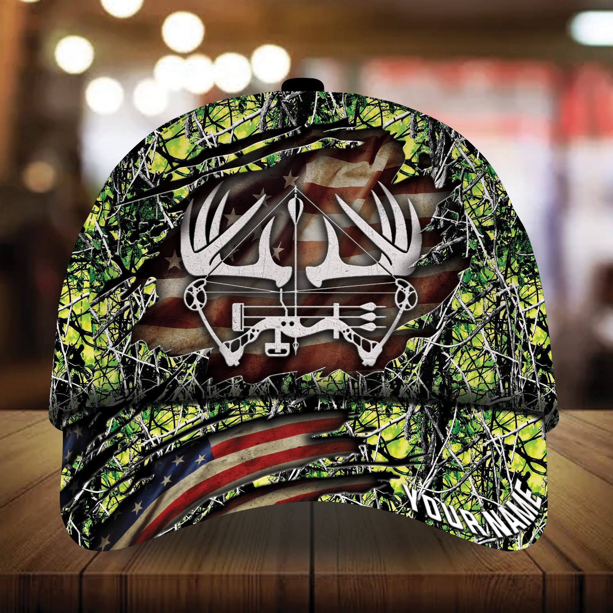 Premium Unique Cracked Bow Hunting Hats 3D Printed Multicolored Personalized Trucker Hats Custom Hats Gifts For Men & Women