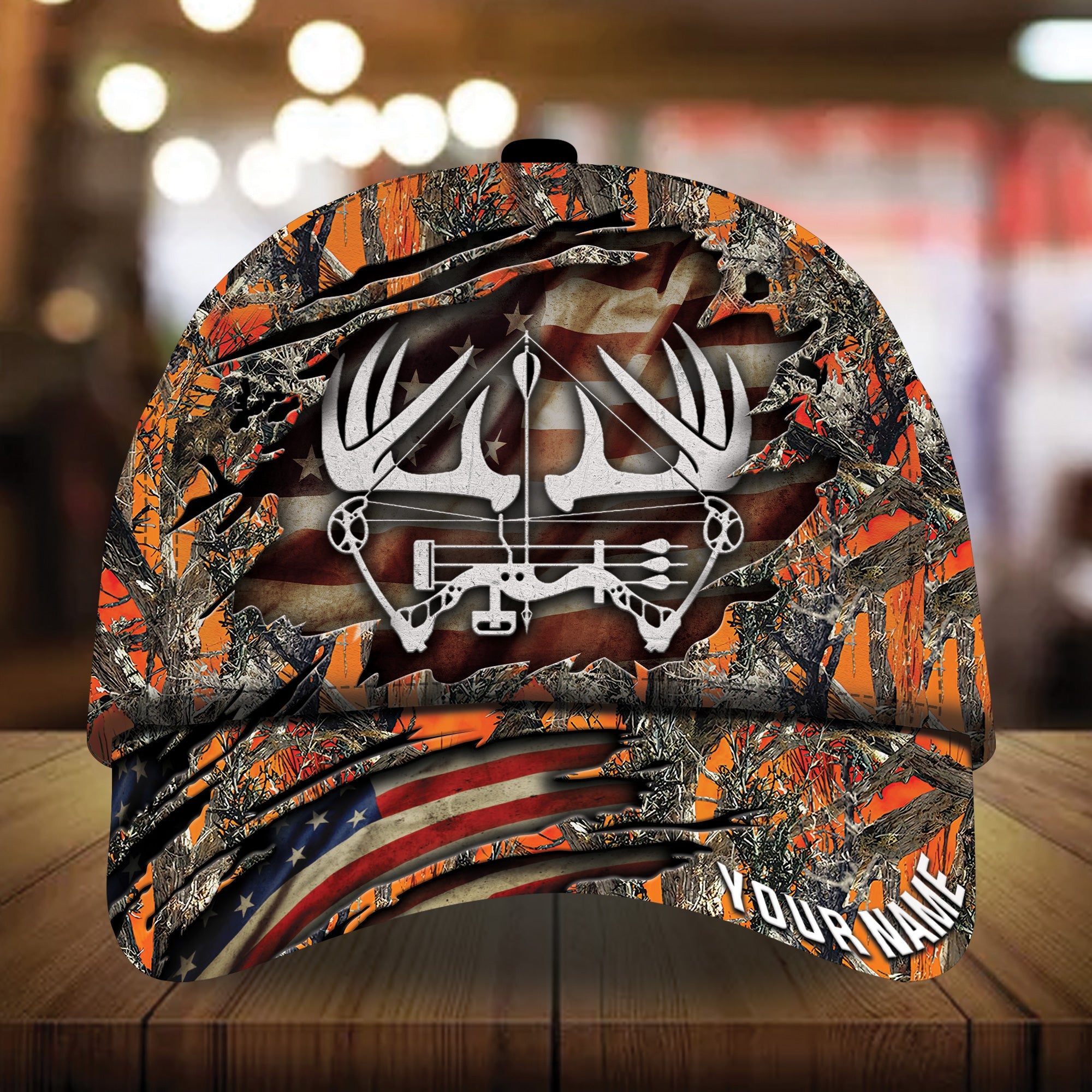 Premium Unique Cracked Bow Hunting Hats 3D Printed Multicolored Personalized Trucker Hats Custom Hats Gifts For Men & Women