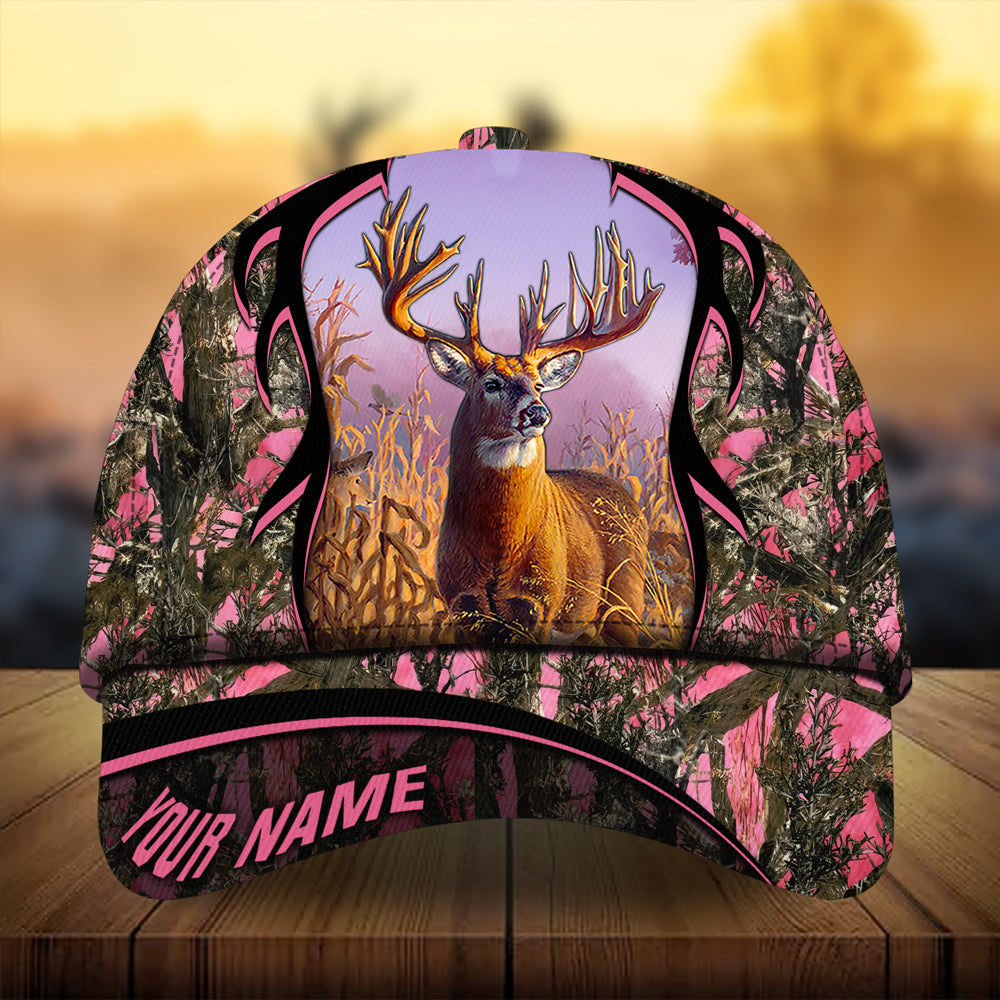 Premium Unique Deer Antlers Hunting Hats 3D Printed Multicolored Personalized Trucker Hats Custom Hats Gifts For Men & Women