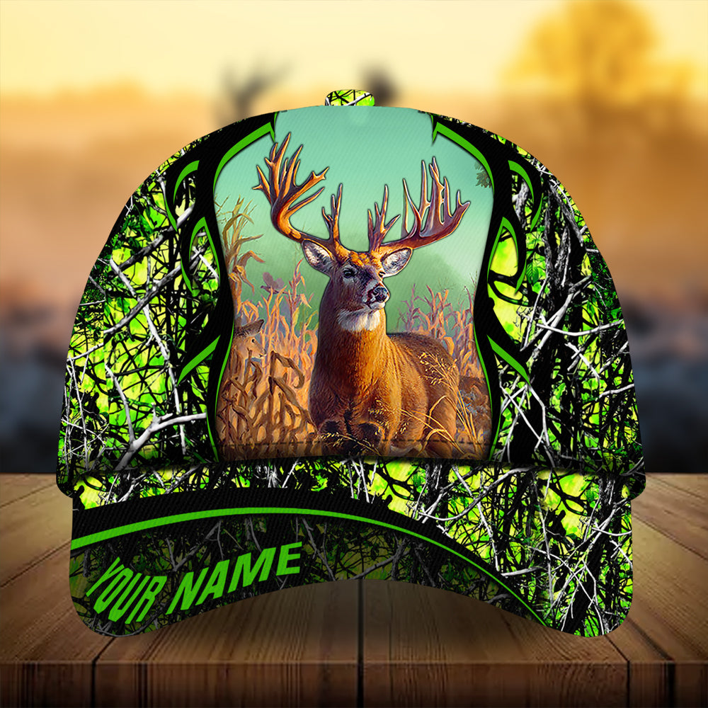 Premium Unique Deer Antlers Hunting Hats 3D Printed Multicolored Personalized Trucker Hats Custom Hats Gifts For Men & Women