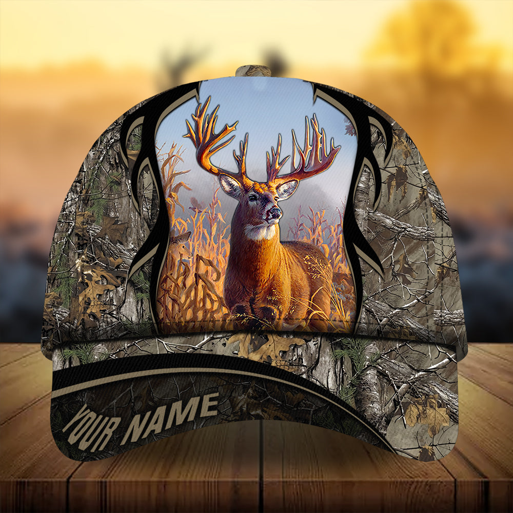Premium Unique Deer Antlers Hunting Hats 3D Printed Multicolored Personalized Trucker Hats Custom Hats Gifts For Men & Women