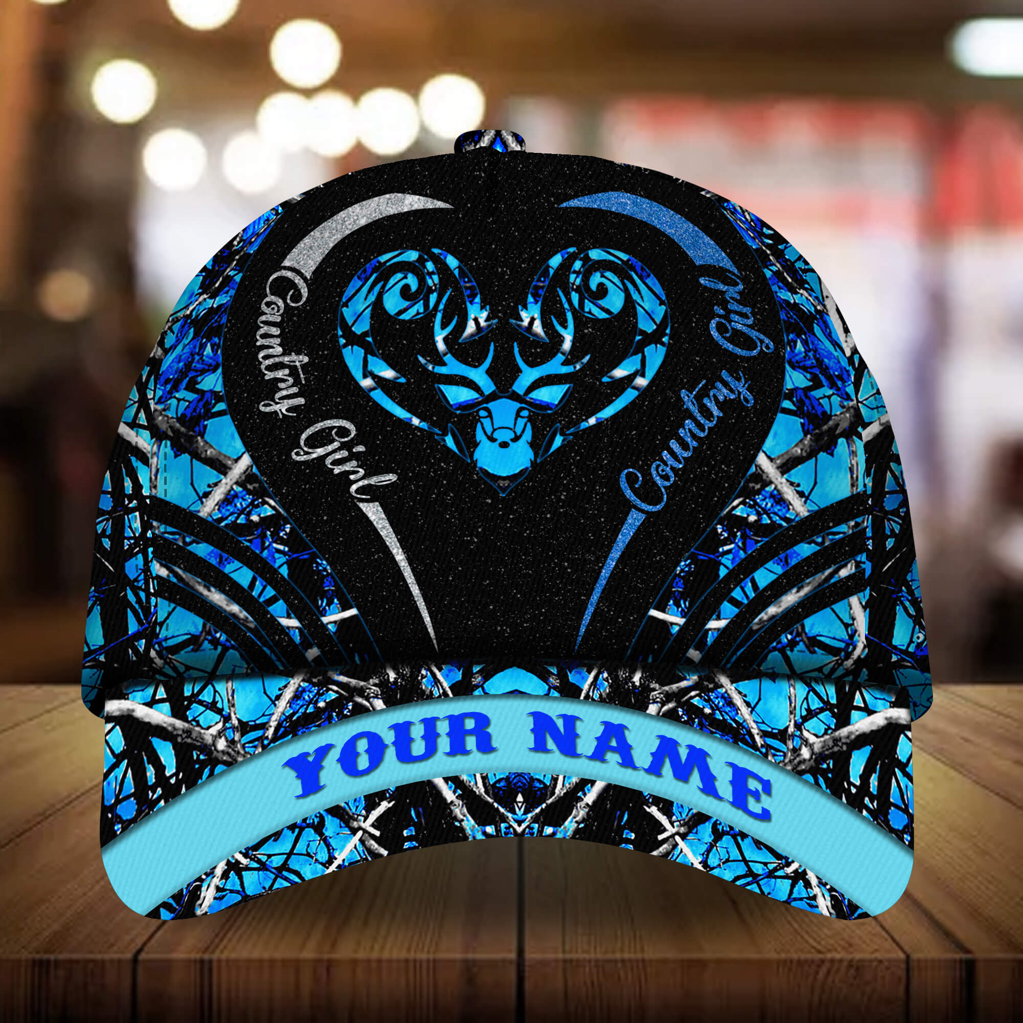 Premium Unique Deer Country Girl Hats 3D Multicolor Personalized Trucker Hats Custom Hats Gifts For Men & Women