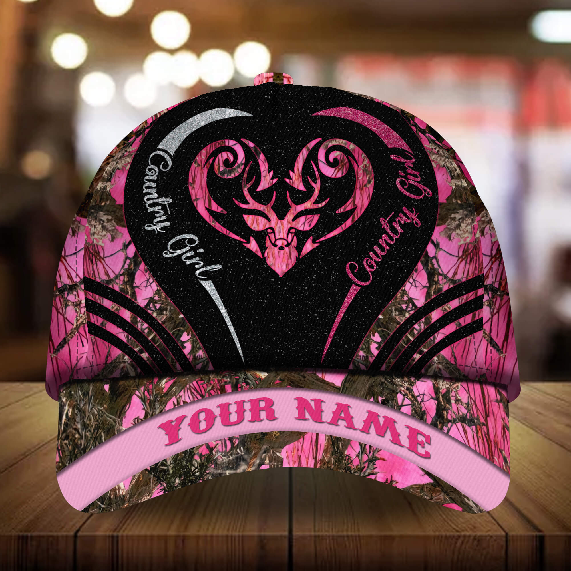 Premium Unique Deer Country Girl Hats 3D Multicolor Personalized Trucker Hats Custom Hats Gifts For Men & Women