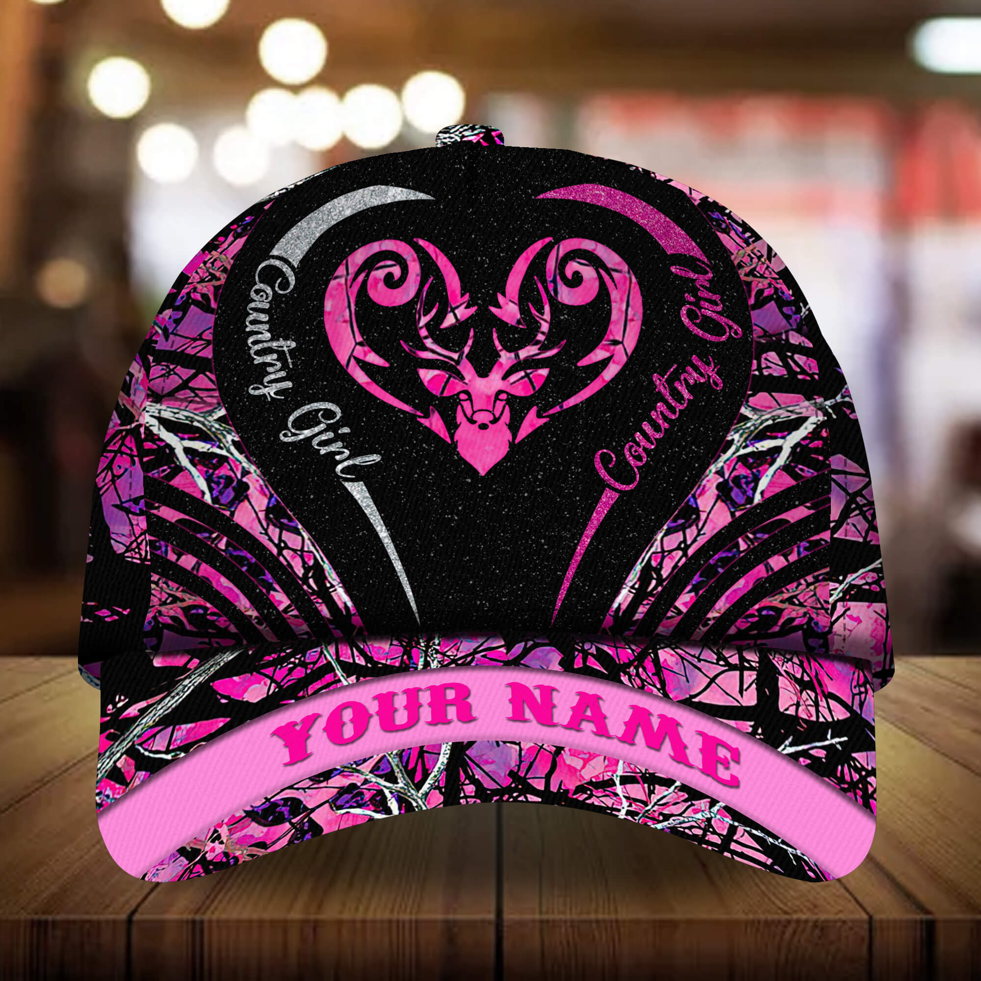 Premium Unique Deer Country Girl Hats 3D Multicolor Personalized Trucker Hats Custom Hats Gifts For Men & Women