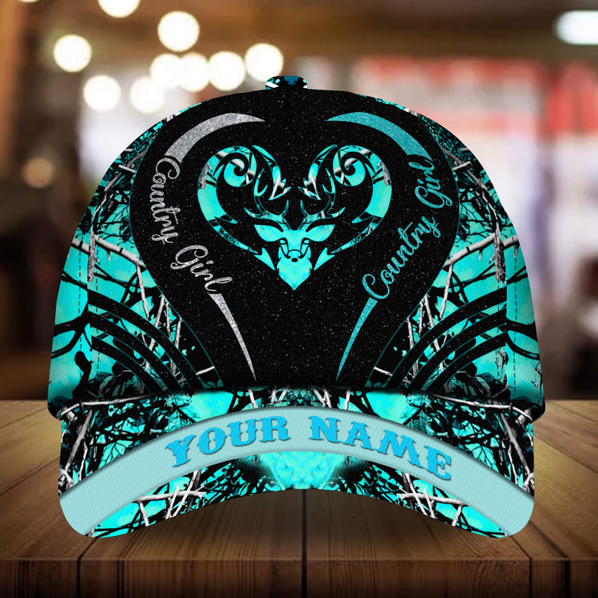 Premium Unique Deer Country Girl Hats 3D Multicolor Personalized Trucker Hats Custom Hats Gifts For Men & Women