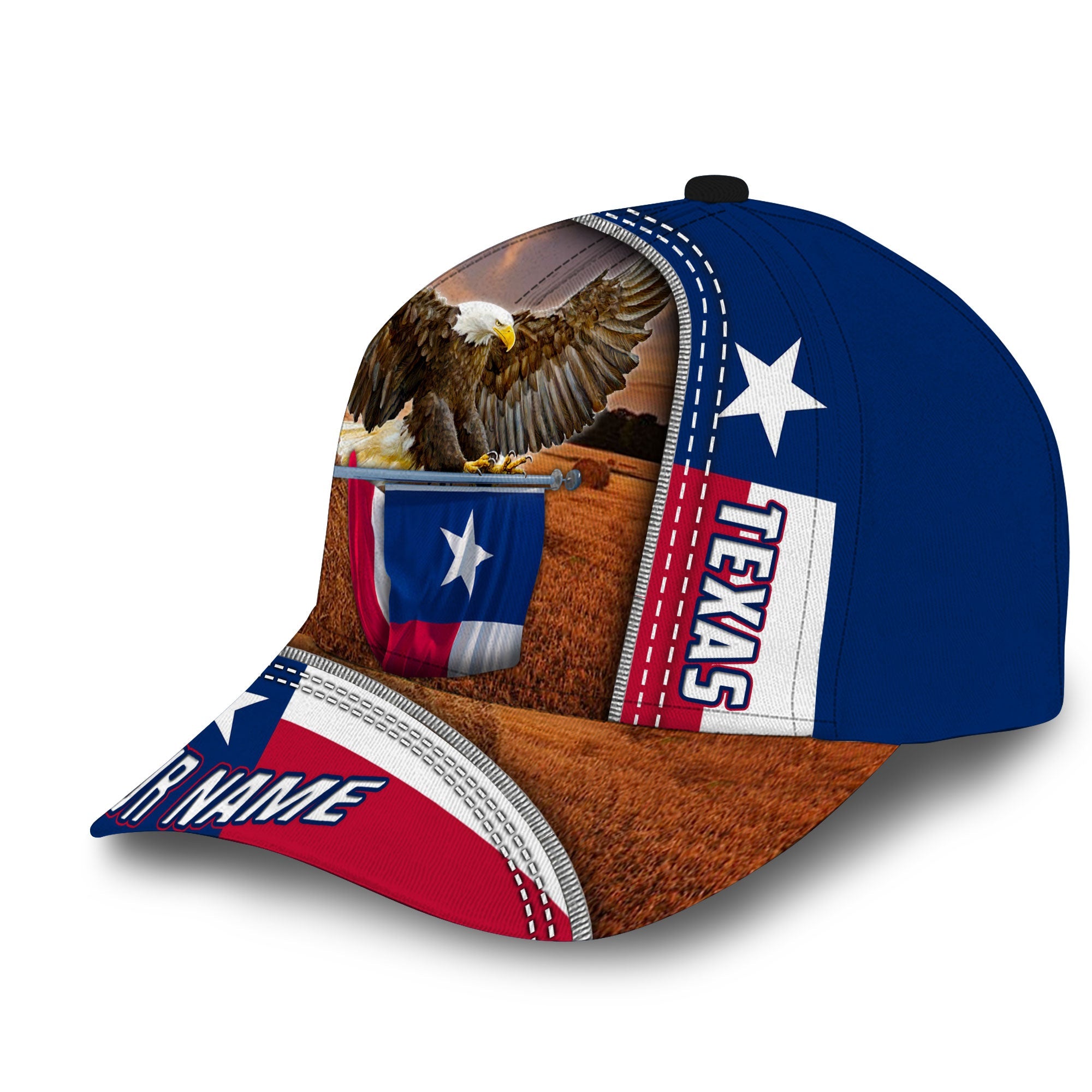 Premium Unique Eagle Texas Flag Hats Personalized Trucker Hats Custom Hats Gifts For Men & Women