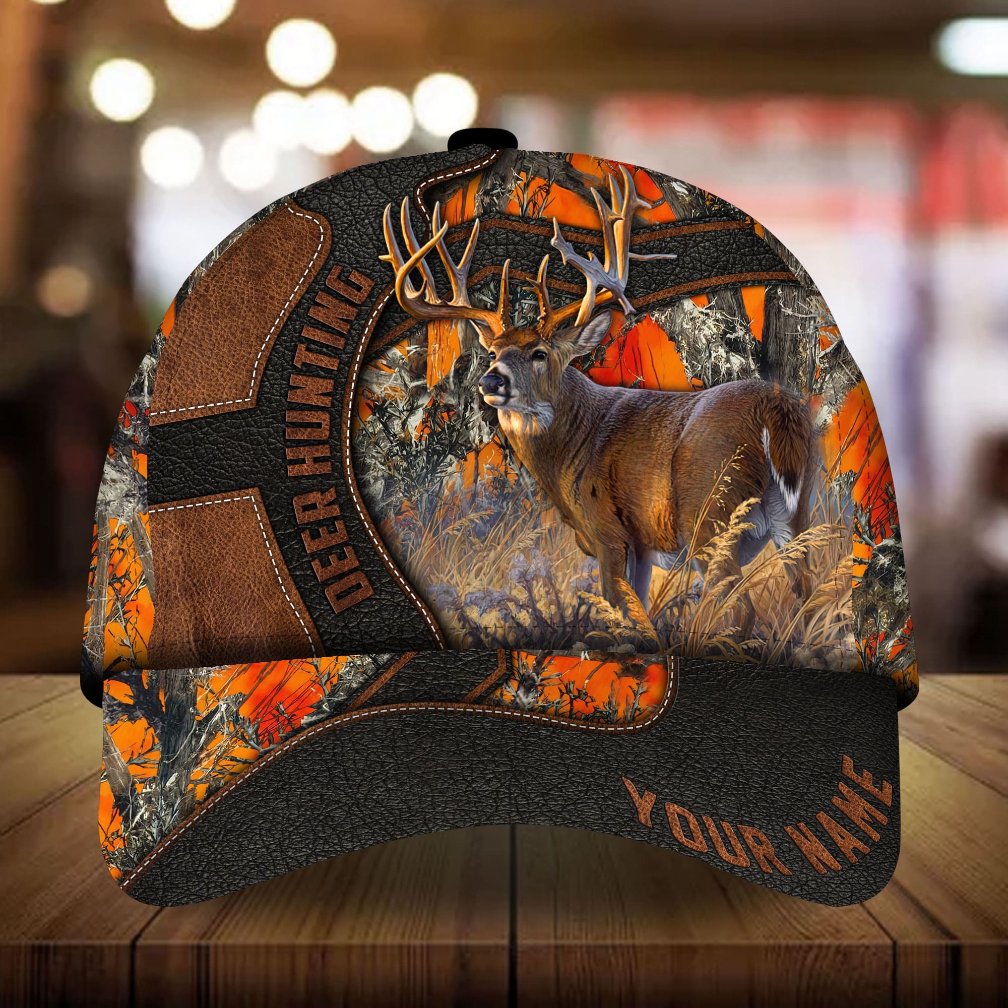 Premium Unique Leather Deer Hunting 3D Hats For Lover Multicolor Personalized Trucker Hats Custom Hats Gifts For Men & Women