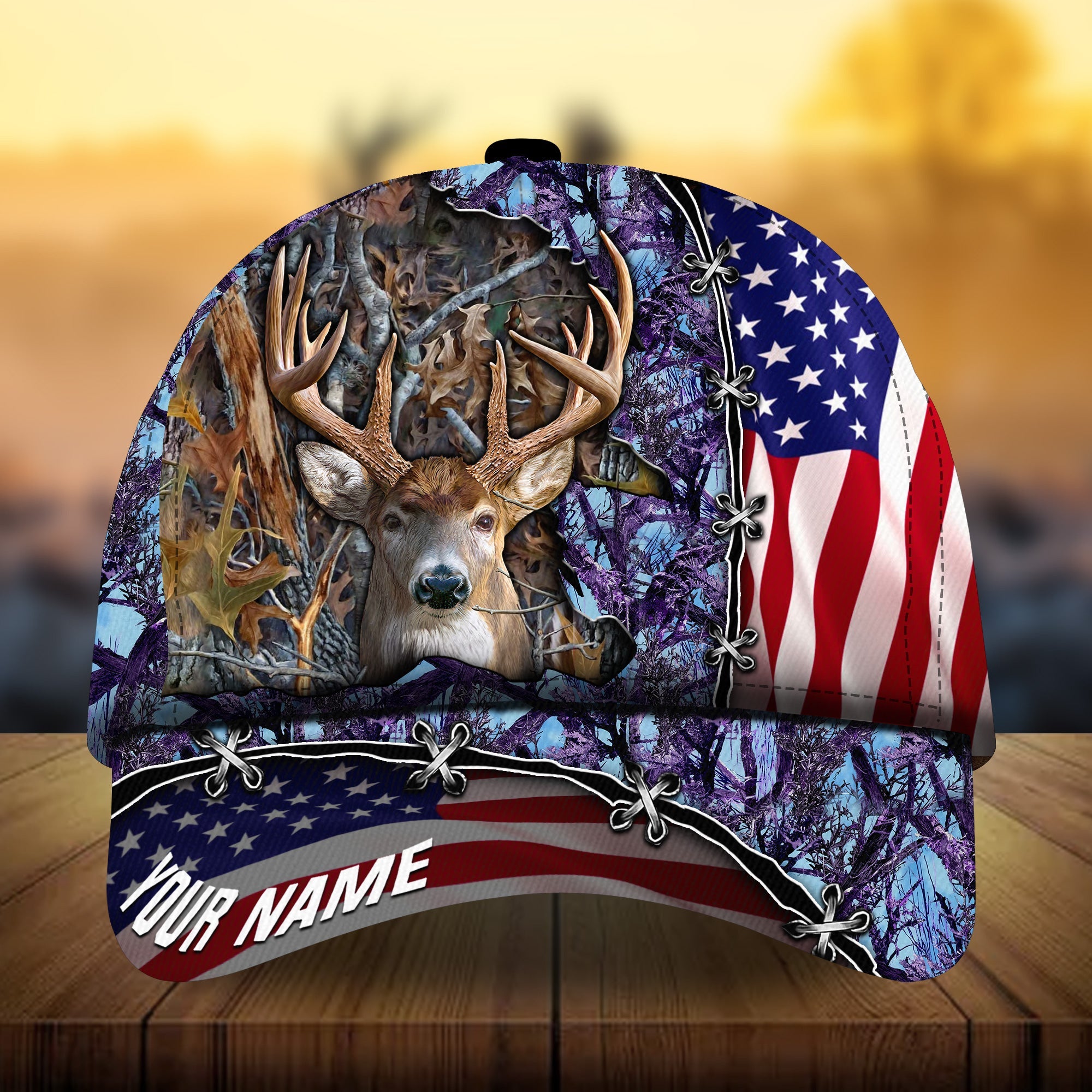 Premium Unique New Flag Deer Hunting Hats 3D Printed Multicolored Personalized Trucker Hats Custom Hats Gifts For Men & Women