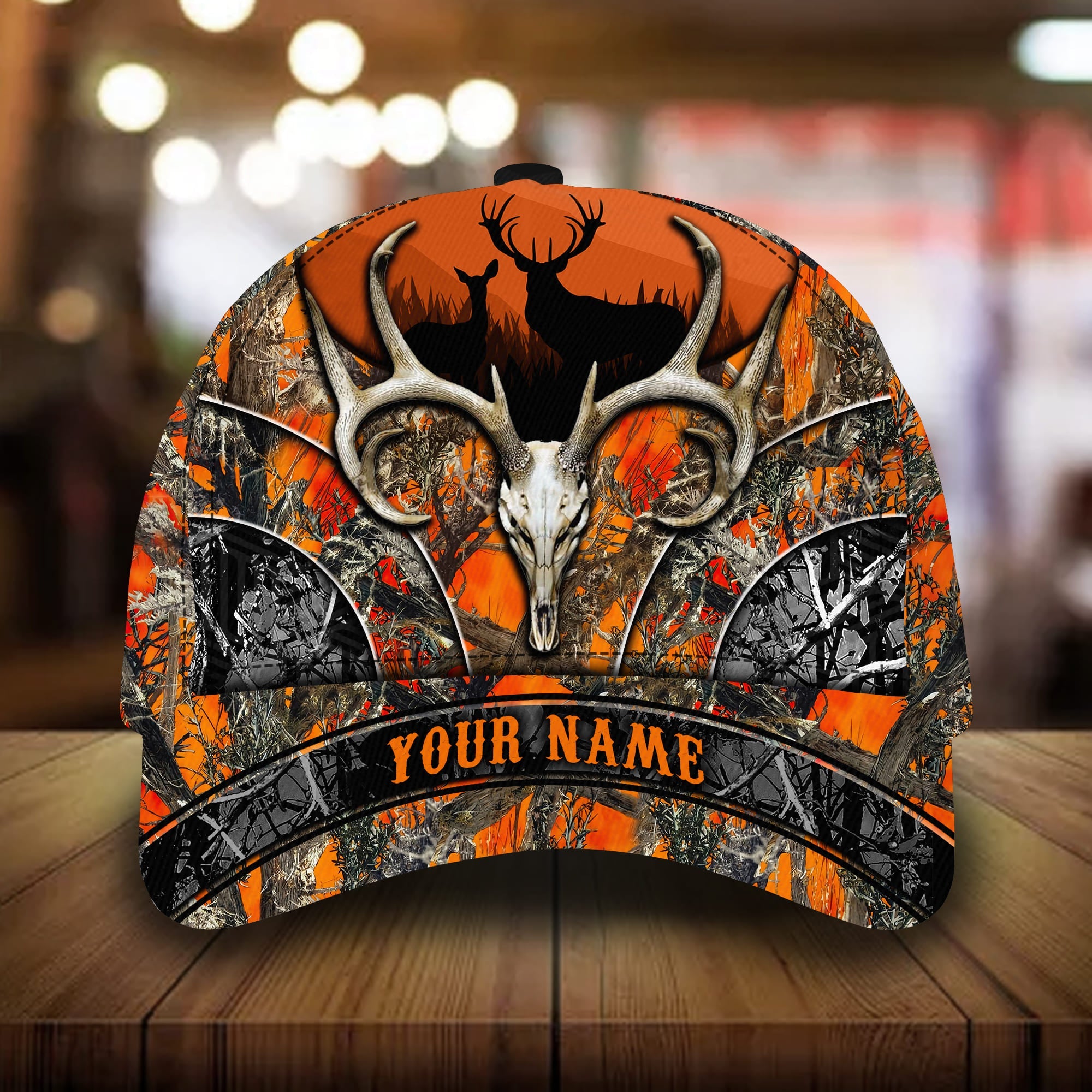 Premium Unique Skull Deer Hunting Hats 3D Multicolor Personalized Trucker Hats Custom Hats Gifts For Men & Women