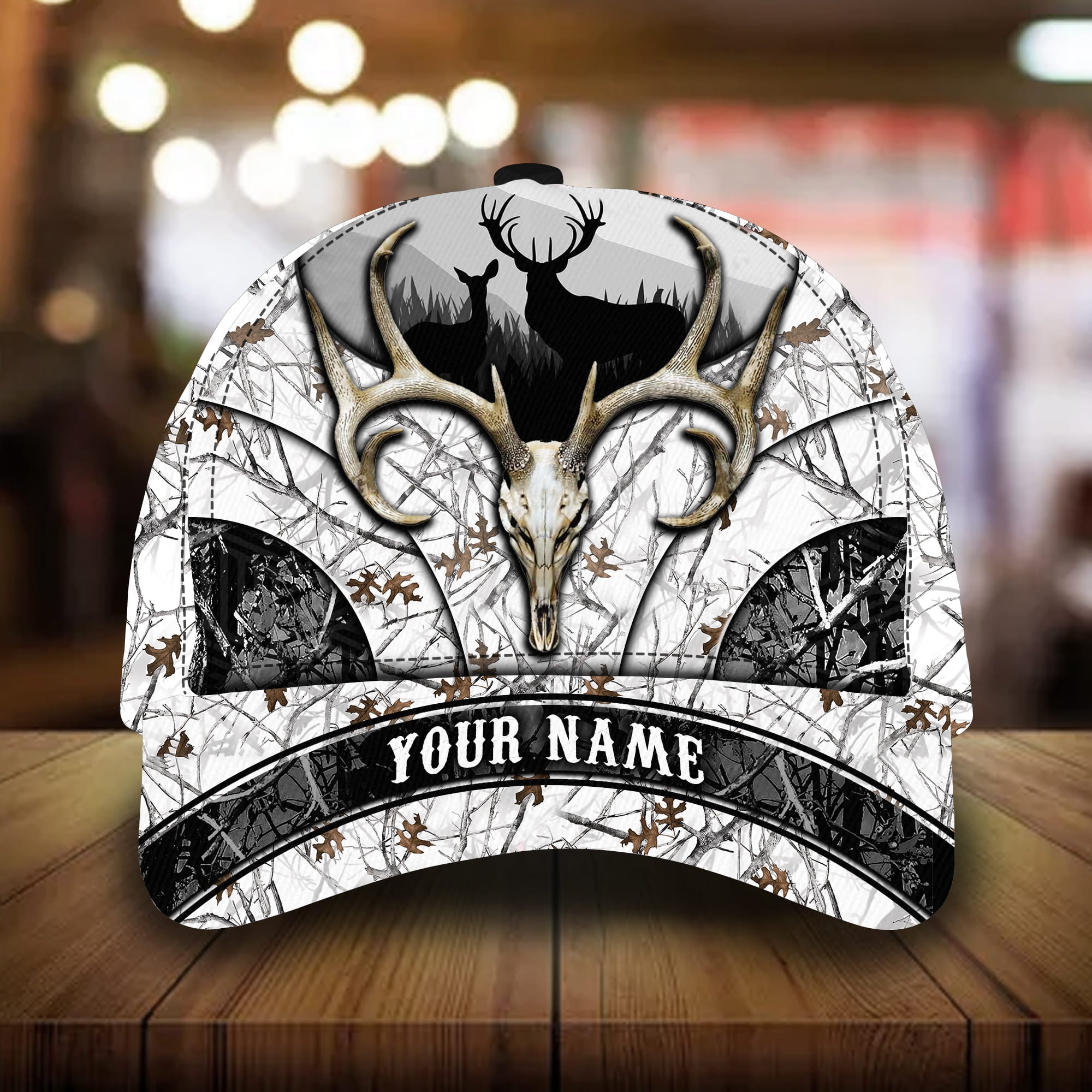 Premium Unique Skull Deer Hunting Hats 3D Multicolor Personalized Trucker Hats Custom Hats Gifts For Men & Women