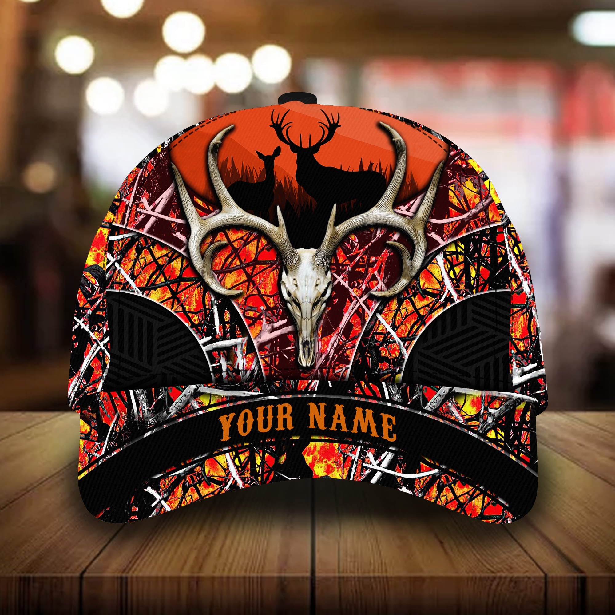 Premium Unique Skull Deer Hunting Hats 3D Multicolor Personalized Trucker Hats Custom Hats Gifts For Men & Women