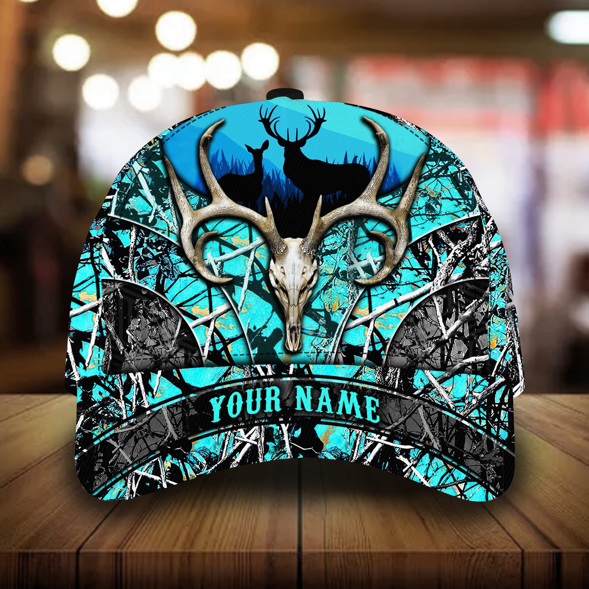 Premium Unique Skull Deer Hunting Hats 3D Multicolor Personalized Trucker Hats Custom Hats Gifts For Men & Women