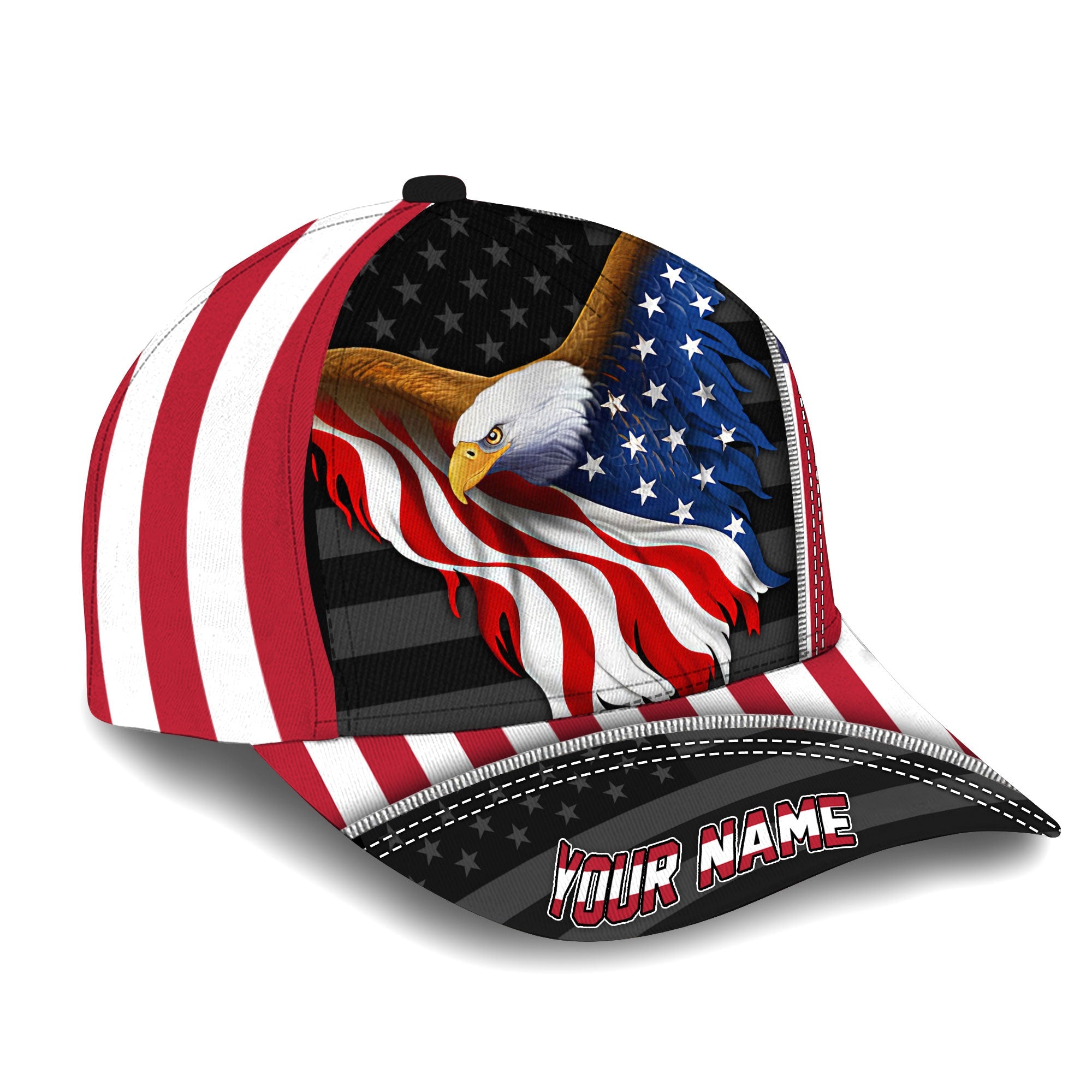 Premium Unique The Best Eagle Patriotic Cap Personalized Trucker Hats Custom Hats Gifts For Men & Women