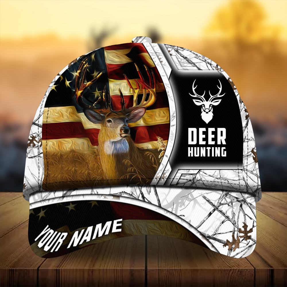 Premium Unique The Best Flag Deer Hunting Hats 3D Printed Multicolored Personalized Trucker Hats Custom Hats Gifts For Men & Women