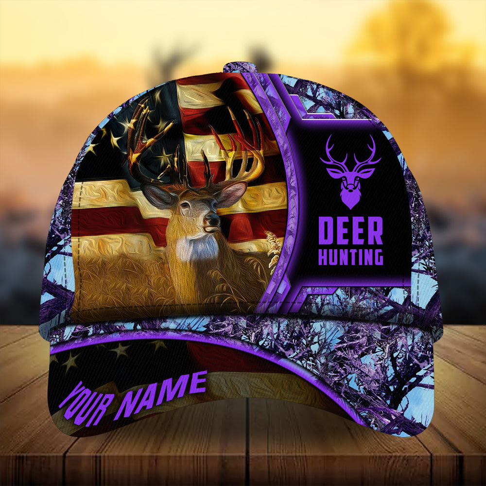 Premium Unique The Best Flag Deer Hunting Hats 3D Printed Multicolored Personalized Trucker Hats Custom Hats Gifts For Men & Women