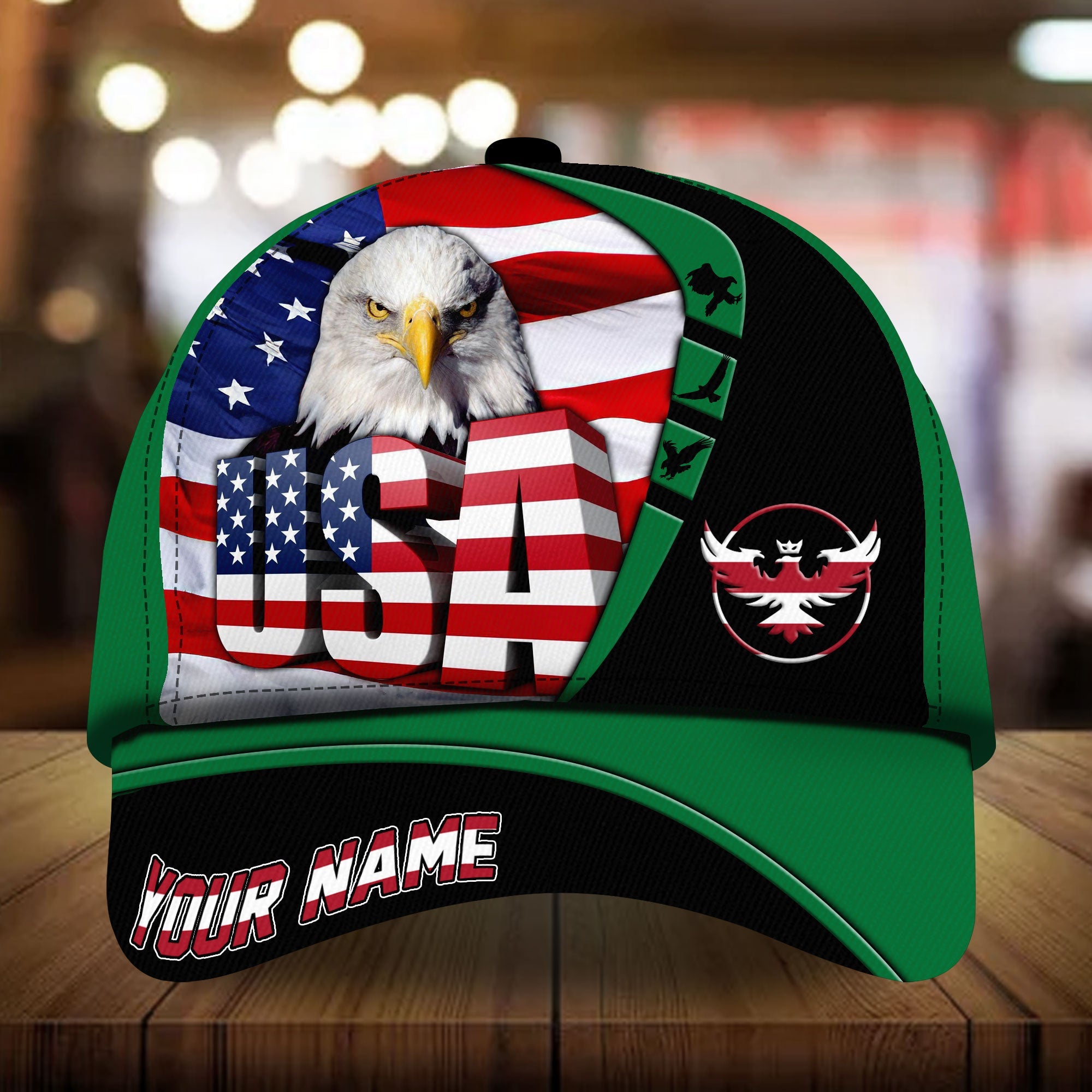 Premium Unique United States of America Eagle Patriotic Cap Technicolor Personalized Trucker Hats Custom Hats Gifts For Men & Women