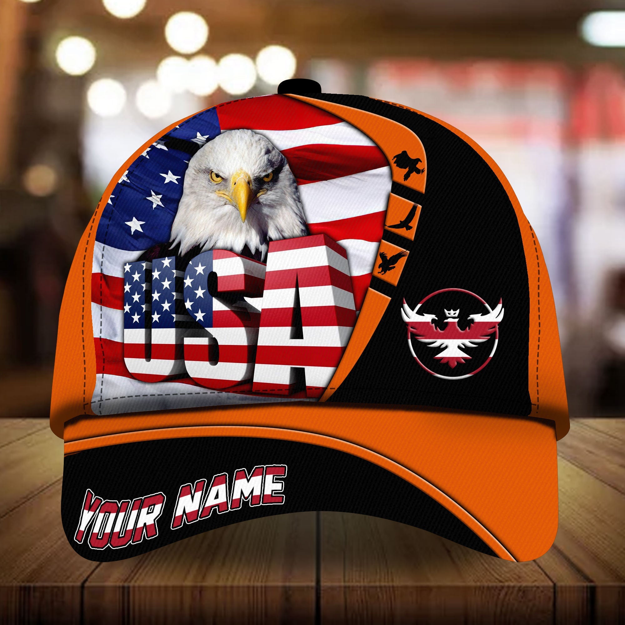 Premium Unique United States of America Eagle Patriotic Cap Technicolor Personalized Trucker Hats Custom Hats Gifts For Men & Women