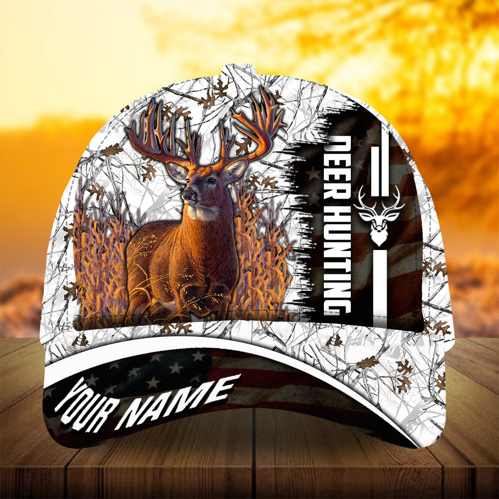 Premium Unique Version Of Flag Deer Hunting Hats 3D Printed Multicolored Personalized Trucker Hats Custom Hats Gifts For Men & Women