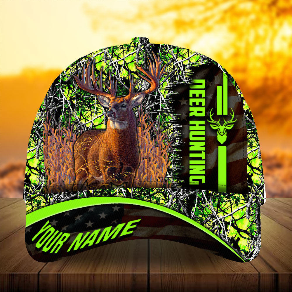 Premium Unique Version Of Flag Deer Hunting Hats 3D Printed Multicolored Personalized Trucker Hats Custom Hats Gifts For Men & Women