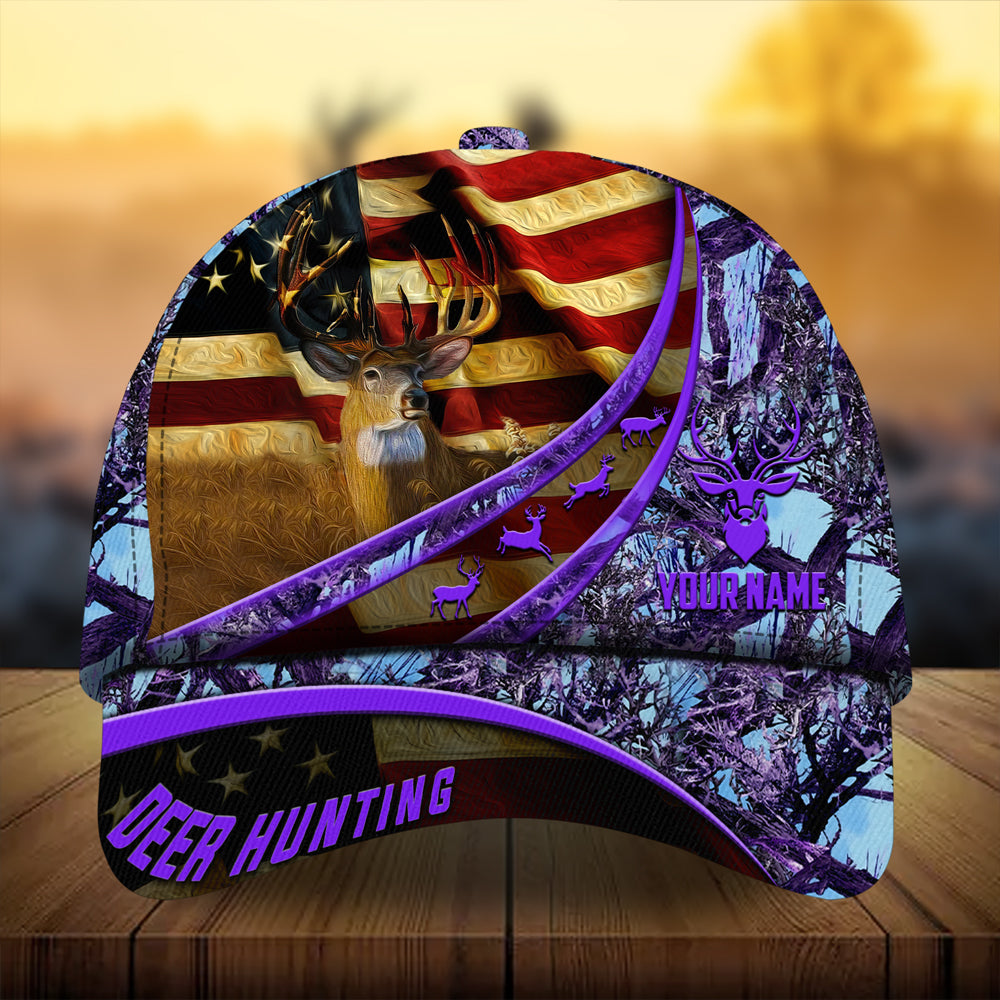 Premium Unique Version Oil Paint Flag Deer Hunting Hats 3D Printed Multicolored Personalized Trucker Hats Custom Hats Gifts For Men & Women
