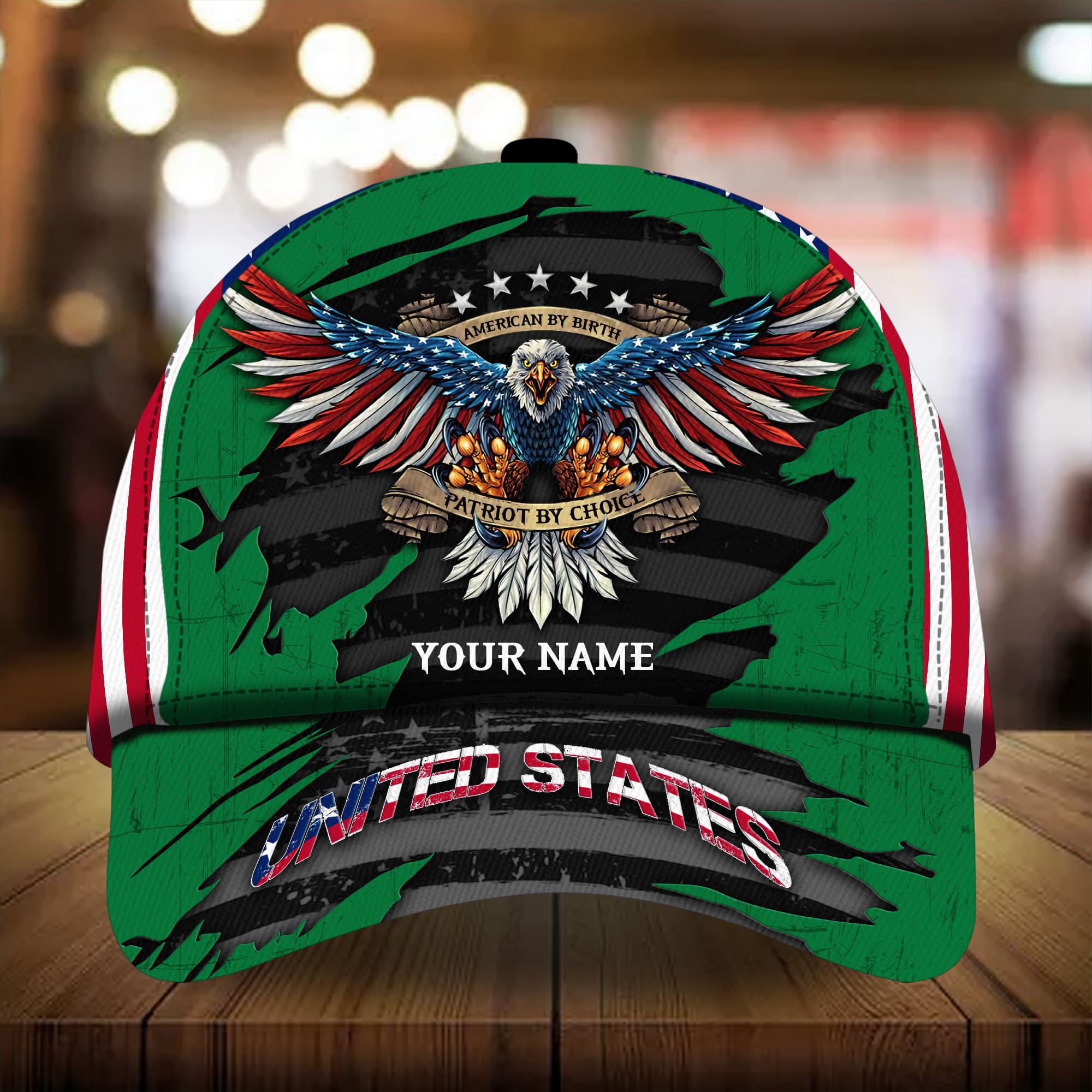 Premium United States Eagle 3D Cap Patriot By Choice Multicolor Personalized Trucker Hats Custom Hats Gifts For Men & Women