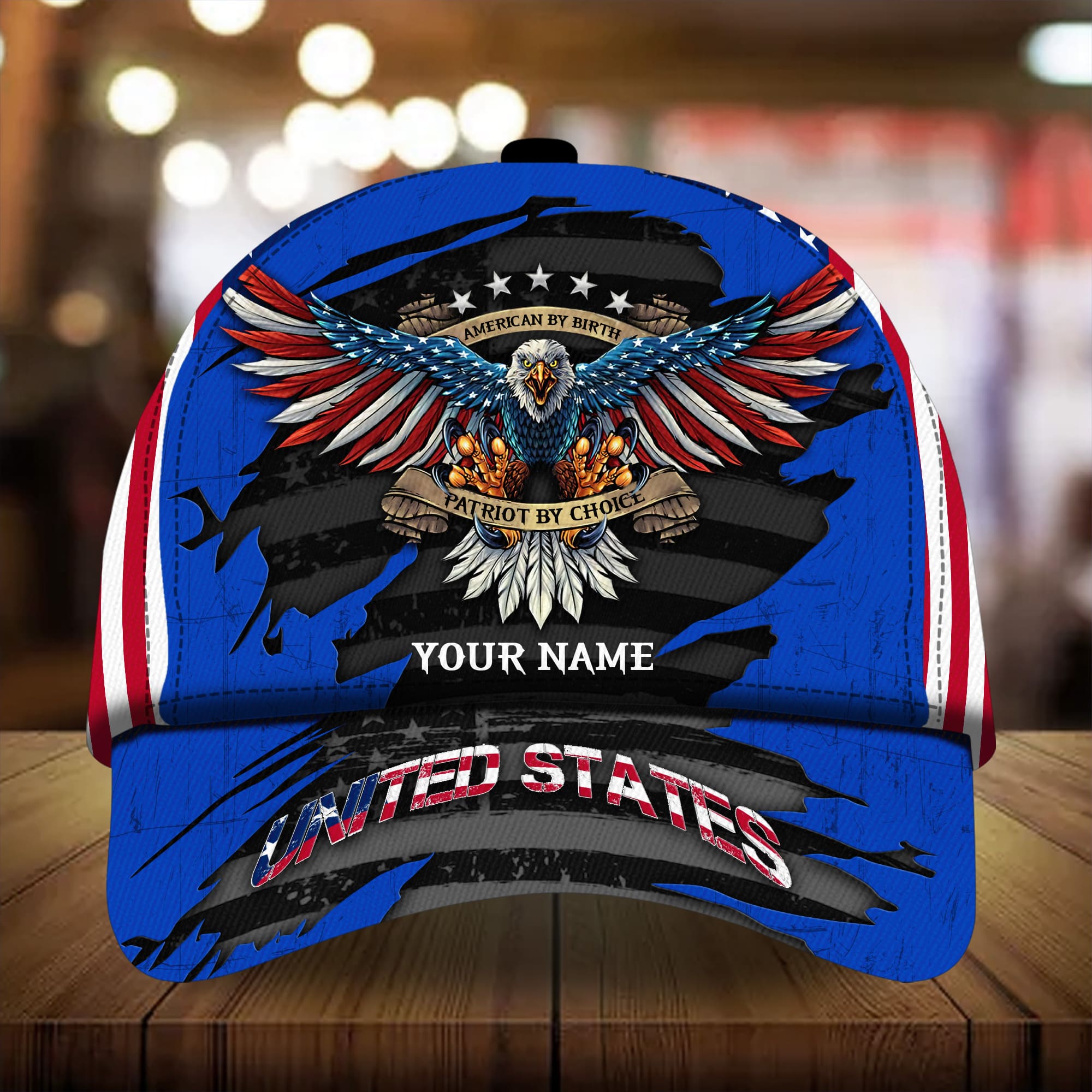 Premium United States Eagle 3D Cap Patriot By Choice Multicolor Personalized Trucker Hats Custom Hats Gifts For Men & Women