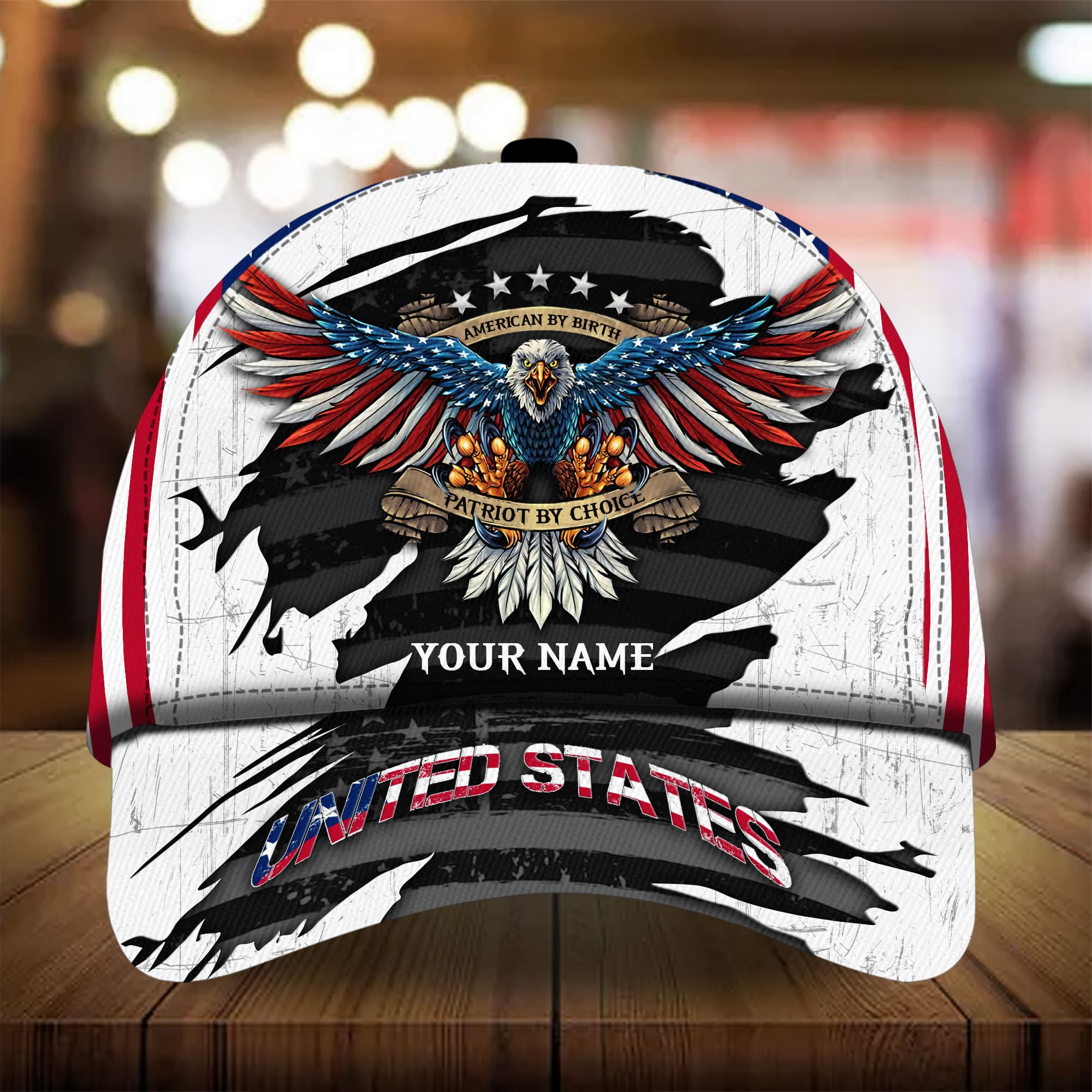 Premium United States Eagle 3D Cap Patriot By Choice Multicolor Personalized Trucker Hats Custom Hats Gifts For Men & Women