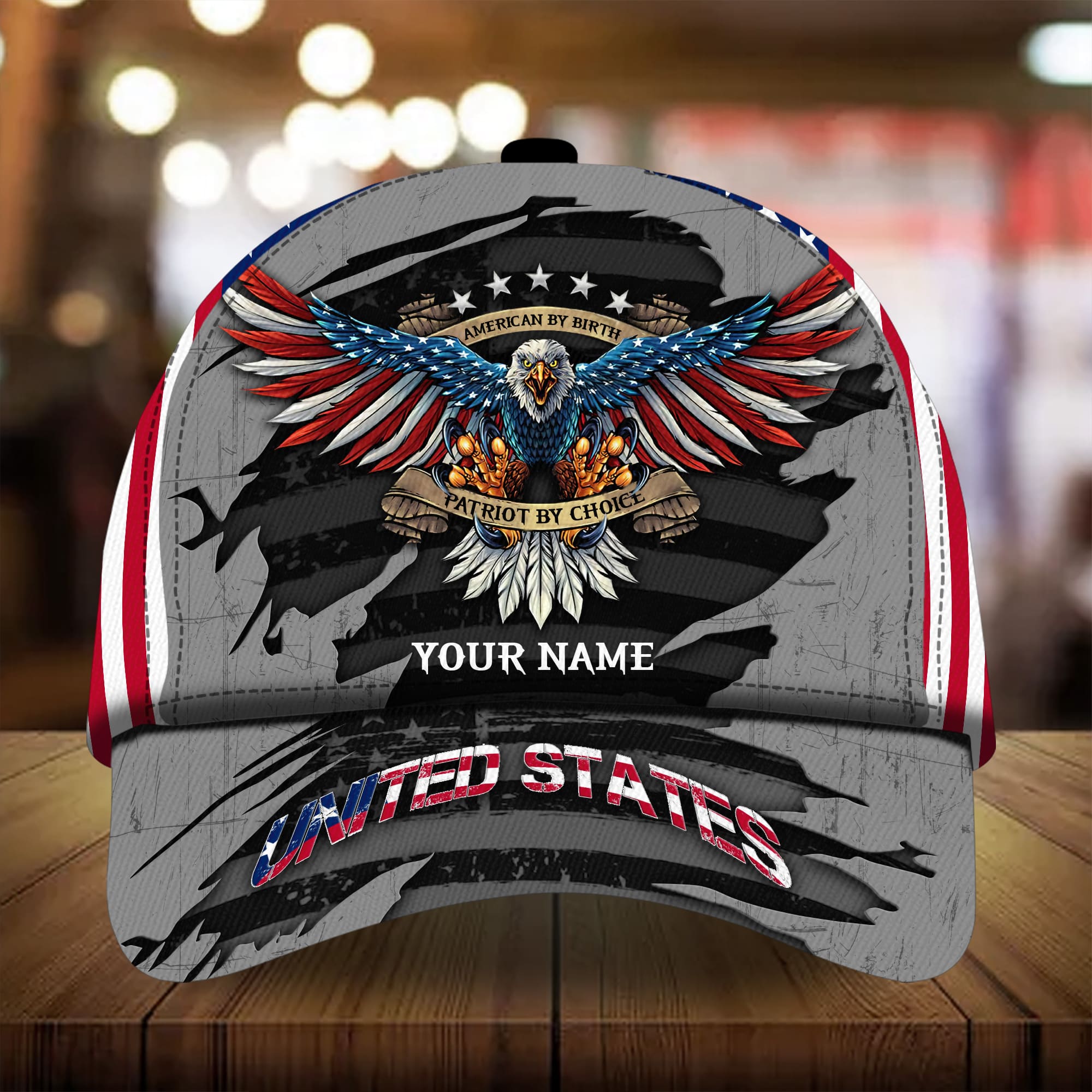 Premium United States Eagle 3D Cap Patriot By Choice Multicolor Personalized Trucker Hats Custom Hats Gifts For Men & Women