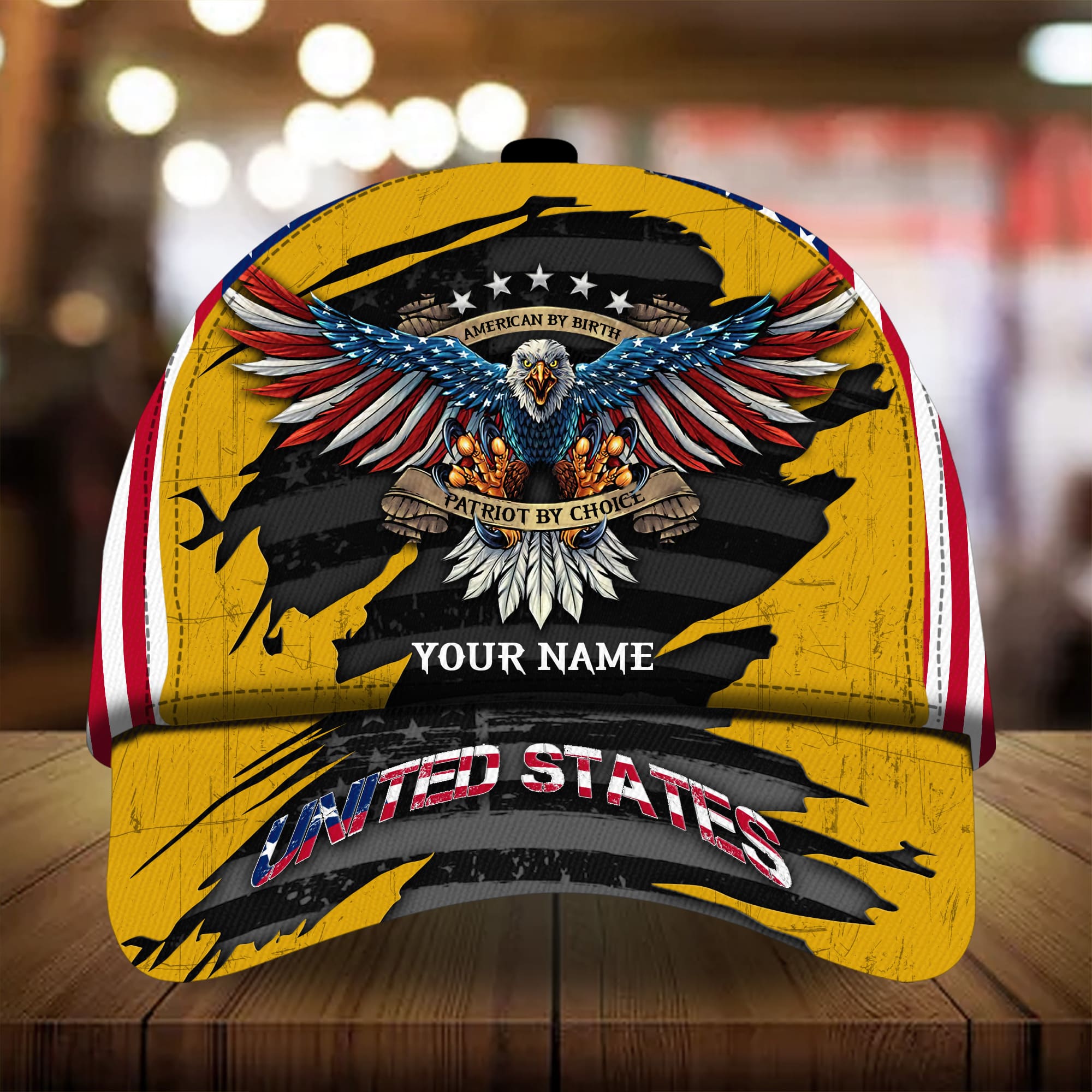 Premium United States Eagle 3D Cap Patriot By Choice Multicolor Personalized Trucker Hats Custom Hats Gifts For Men & Women