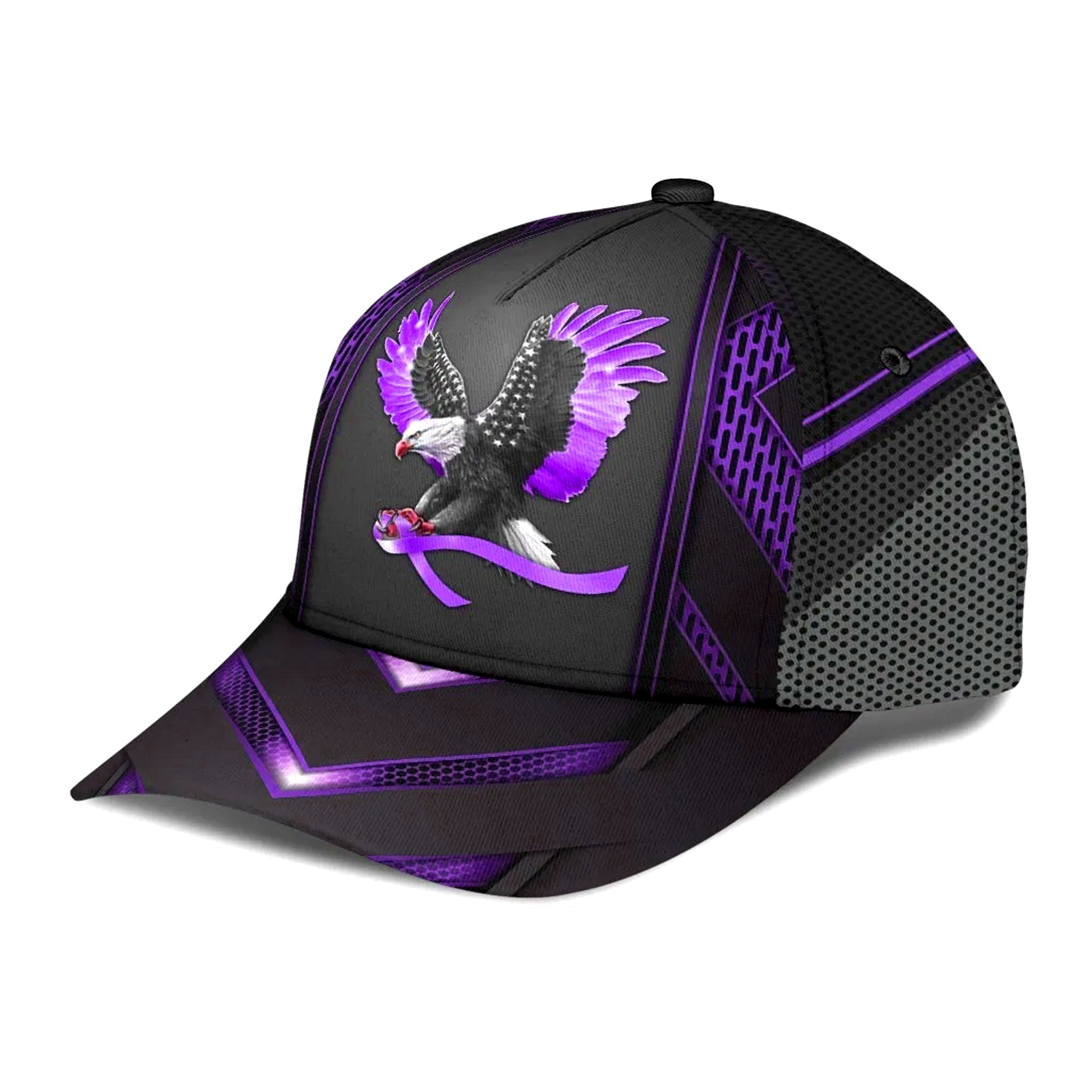 Premium US Eagle Alzheimer's Awareness Hats Personalized Trucker Hats Custom Hats Gifts For Men & Women