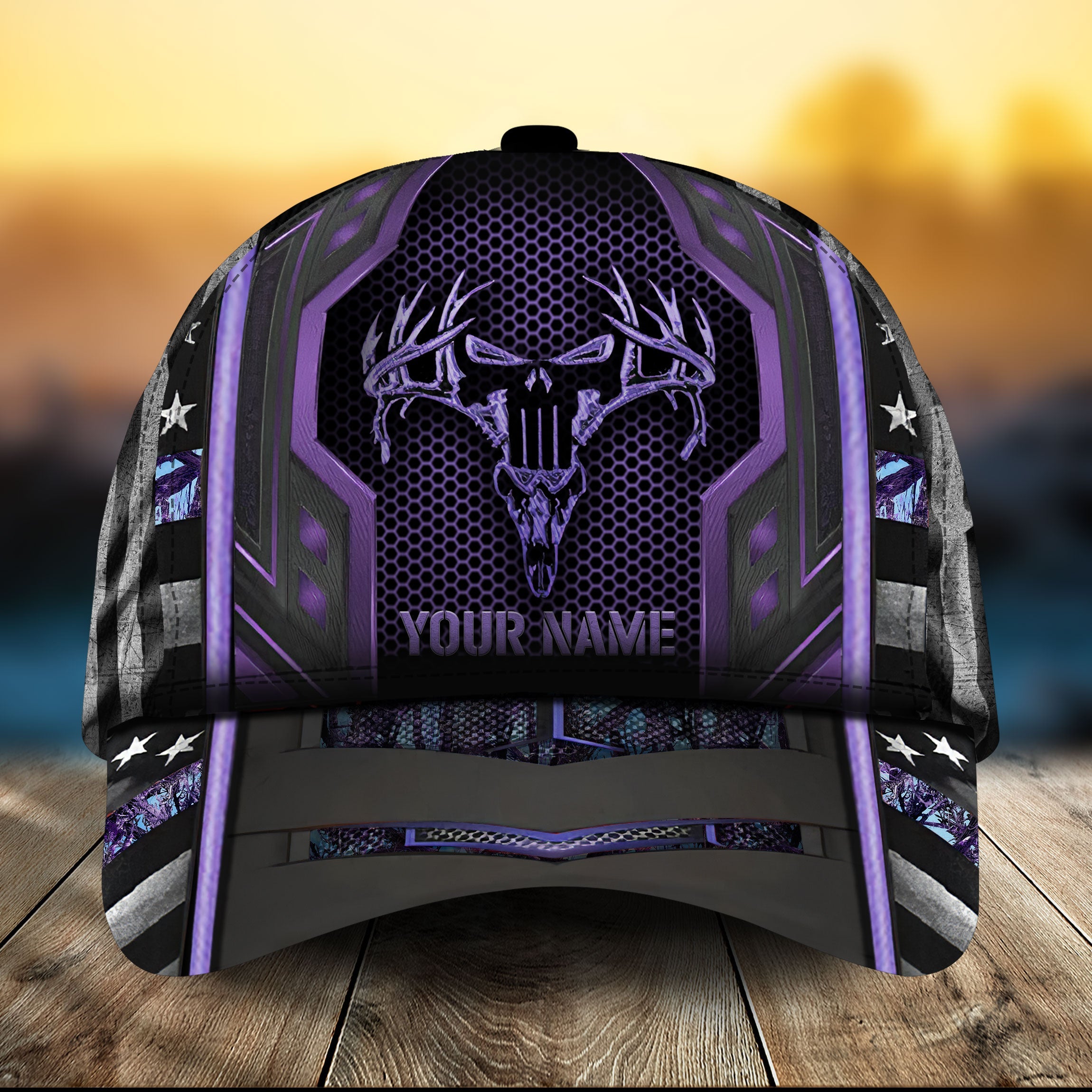 Premium US Flag Skull Hunting Hats 3D Multicolored Personalized Trucker Hats Custom Hats Gifts For Men & Women