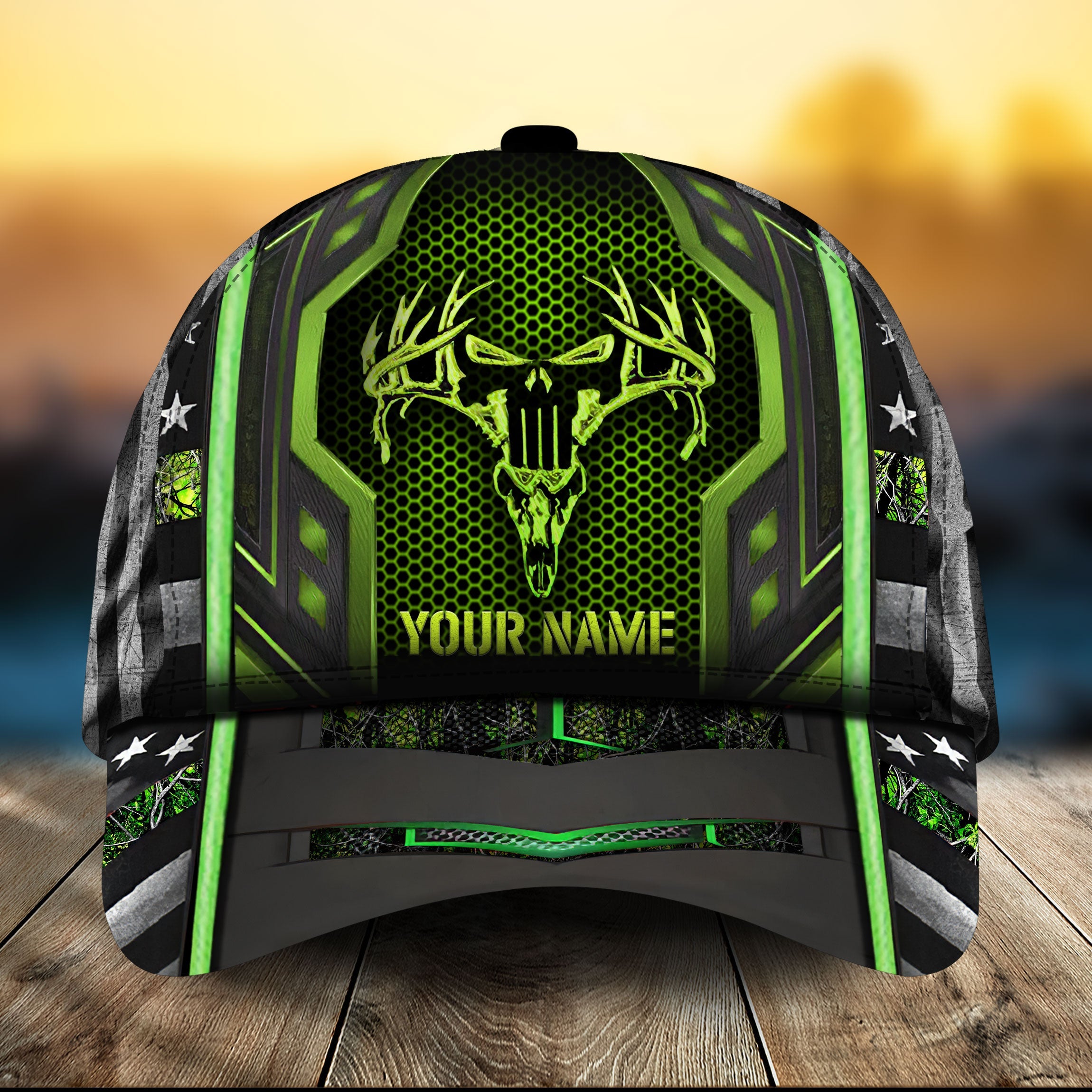 Premium US Flag Skull Hunting Hats 3D Multicolored Personalized Trucker Hats Custom Hats Gifts For Men & Women