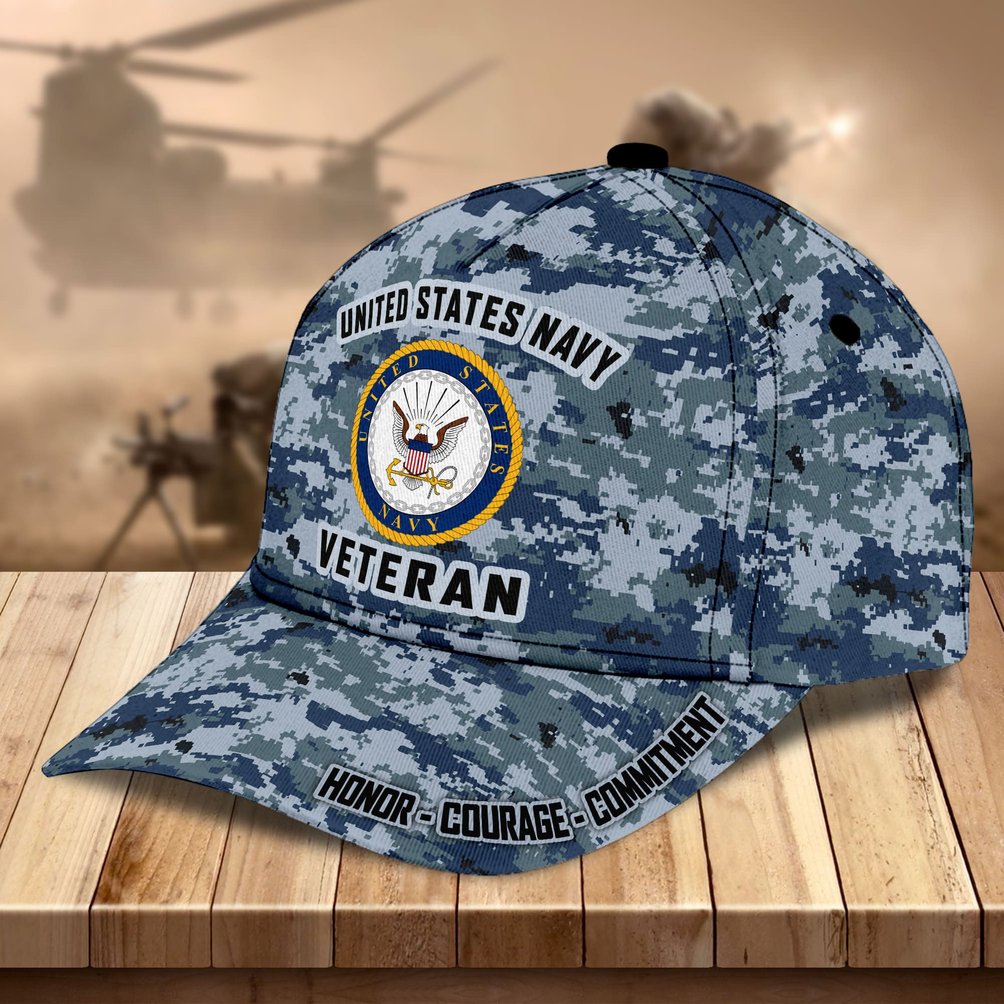 Premium US Military Services Veteran Cap Trucker Hats Custom Hats Gifts For Men & Women