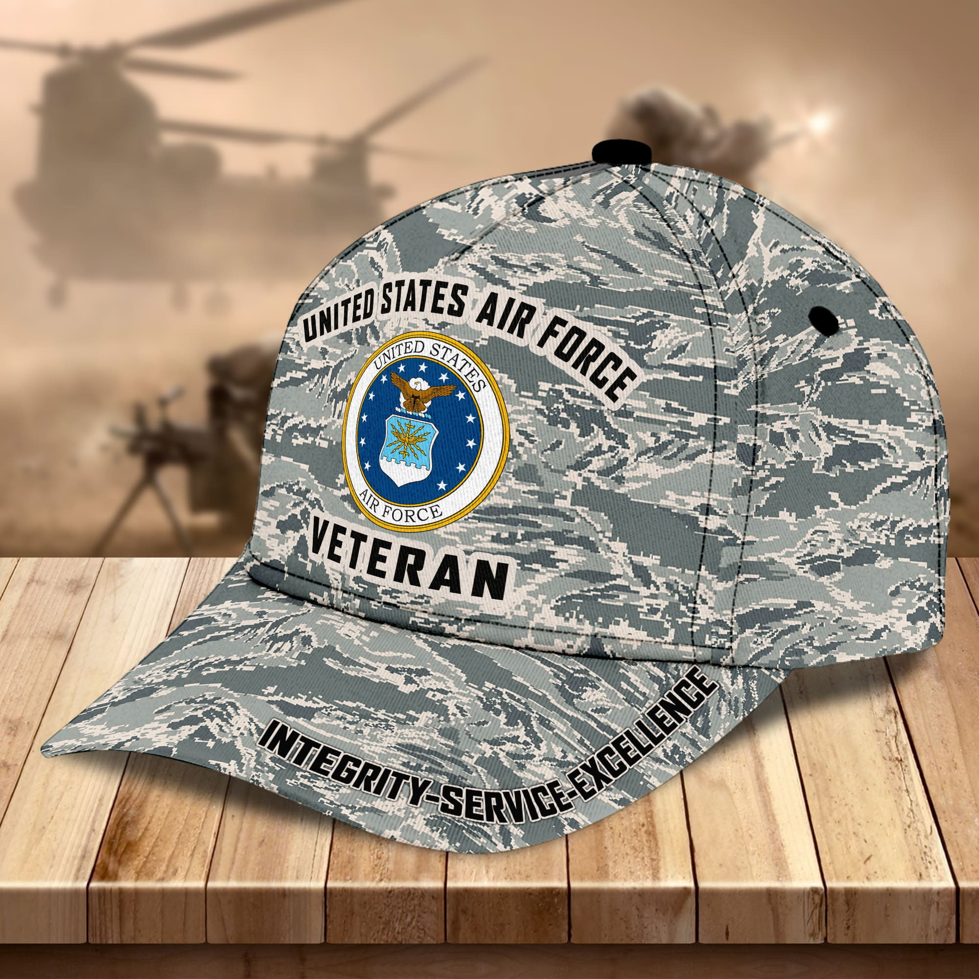 Premium US Military Services Veteran Cap Trucker Hats Custom Hats Gifts For Men & Women