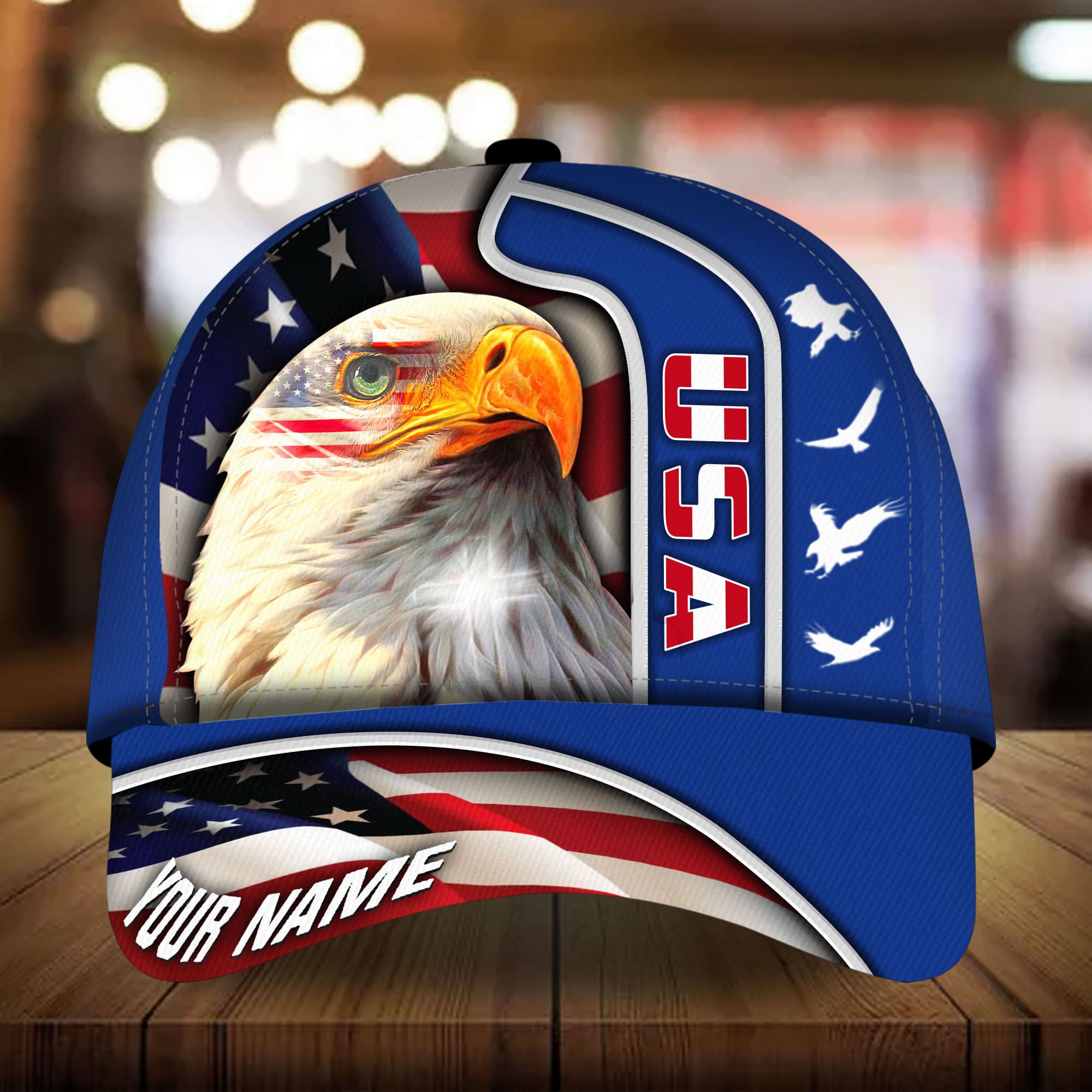 Premium USA Eagle, Patriot Multicolor 3D Hat Personalized Trucker Hats Custom Hats Gifts For Men & Women