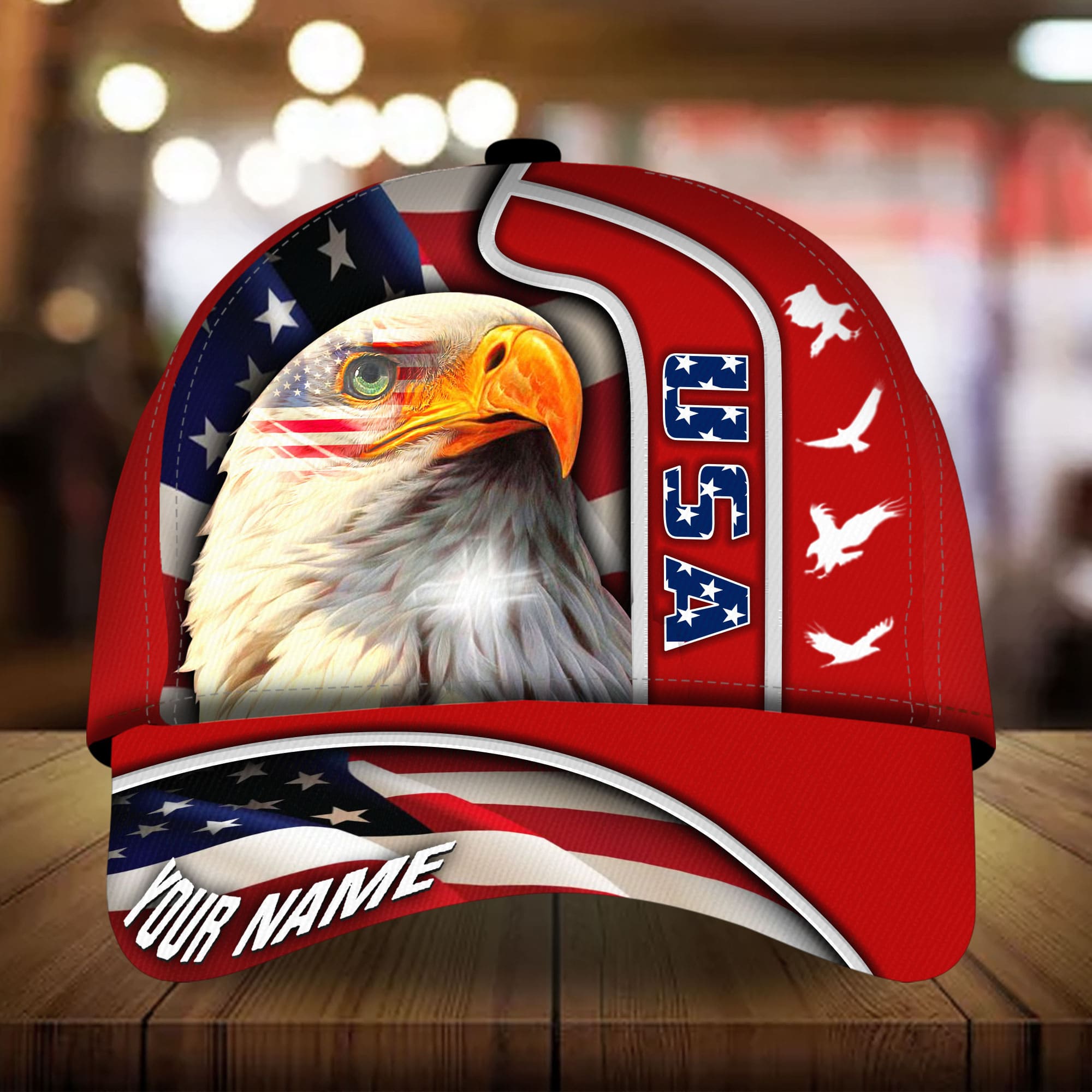 Premium USA Eagle, Patriot Multicolor 3D Hat Personalized Trucker Hats Custom Hats Gifts For Men & Women