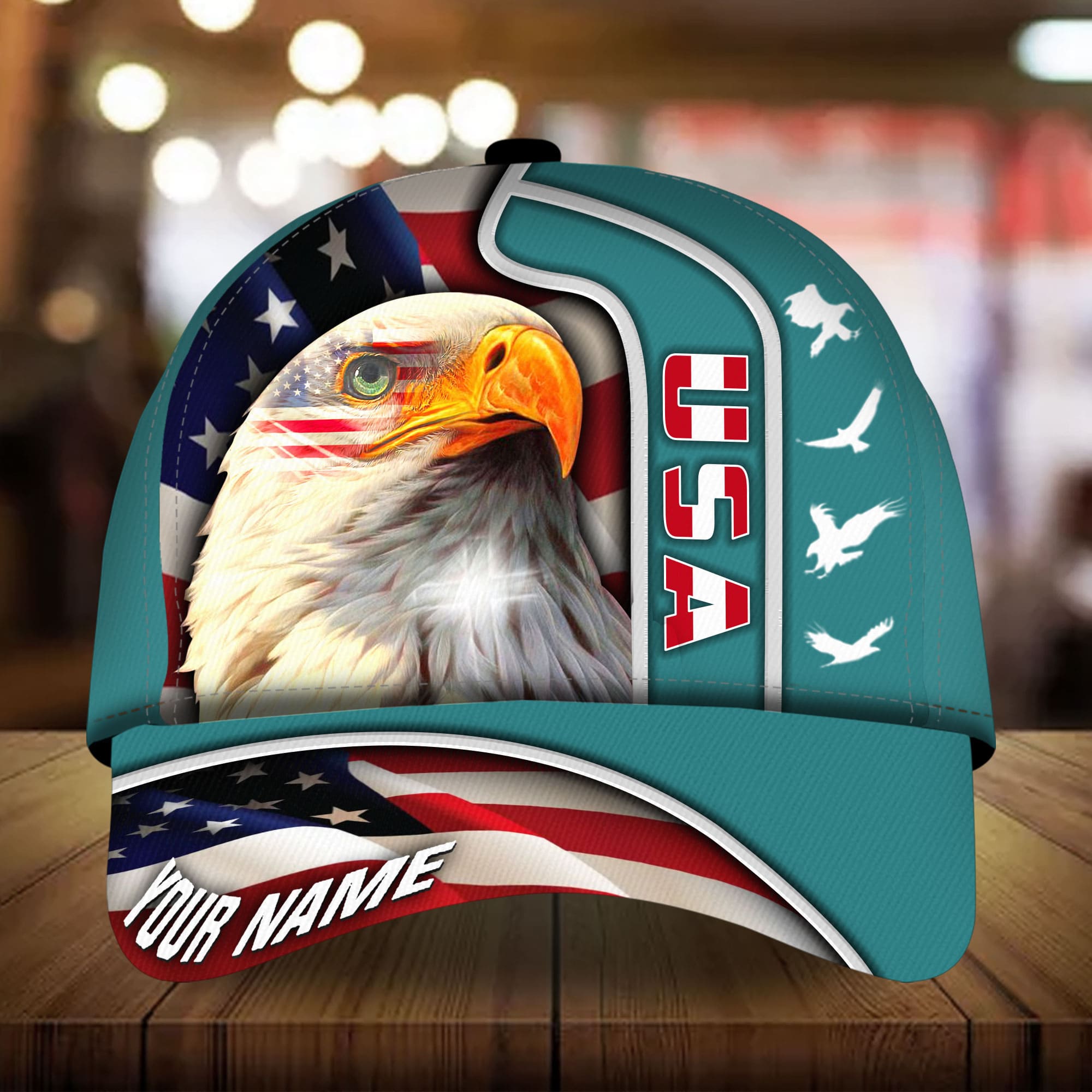 Premium USA Eagle, Patriot Multicolor 3D Hat Personalized Trucker Hats Custom Hats Gifts For Men & Women