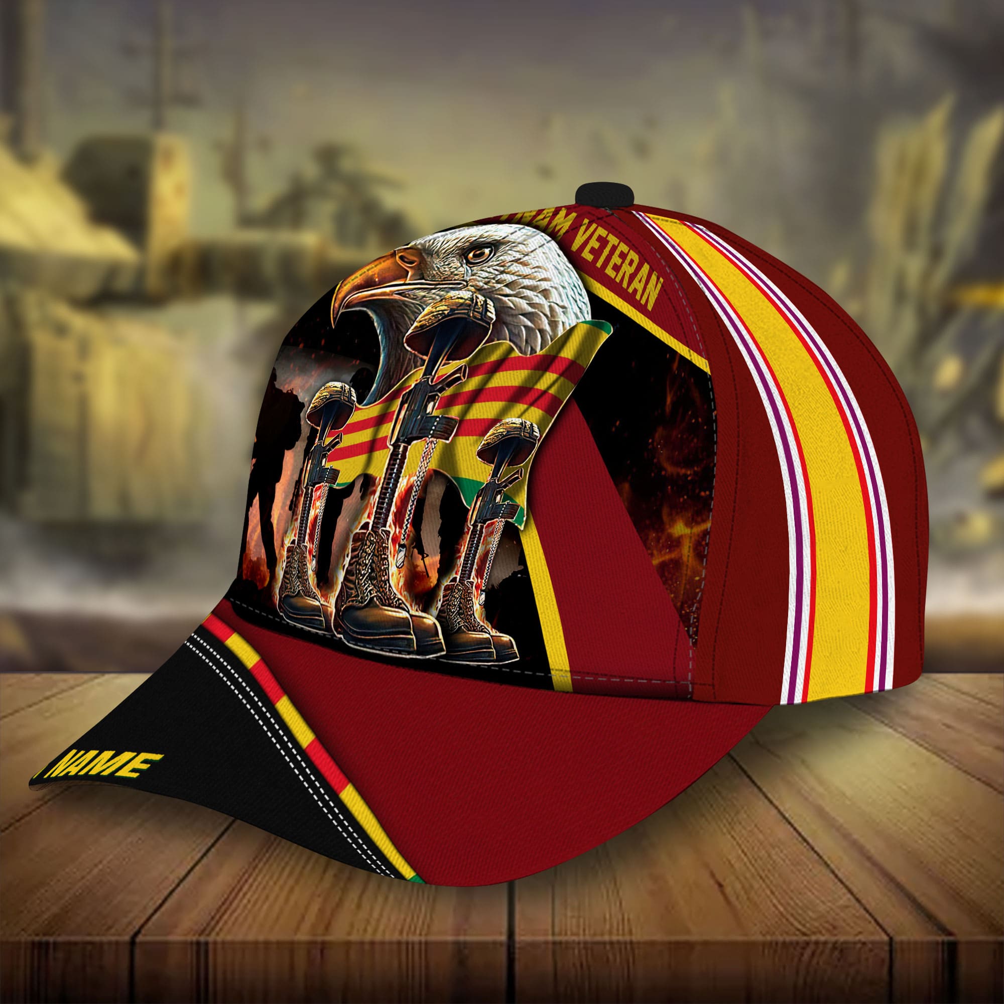 Premium Vietnam Veteran Day, Eagle Vietnam Veteran Classic Hats Personalized Trucker Hats Custom Hats Gifts For Men & Women