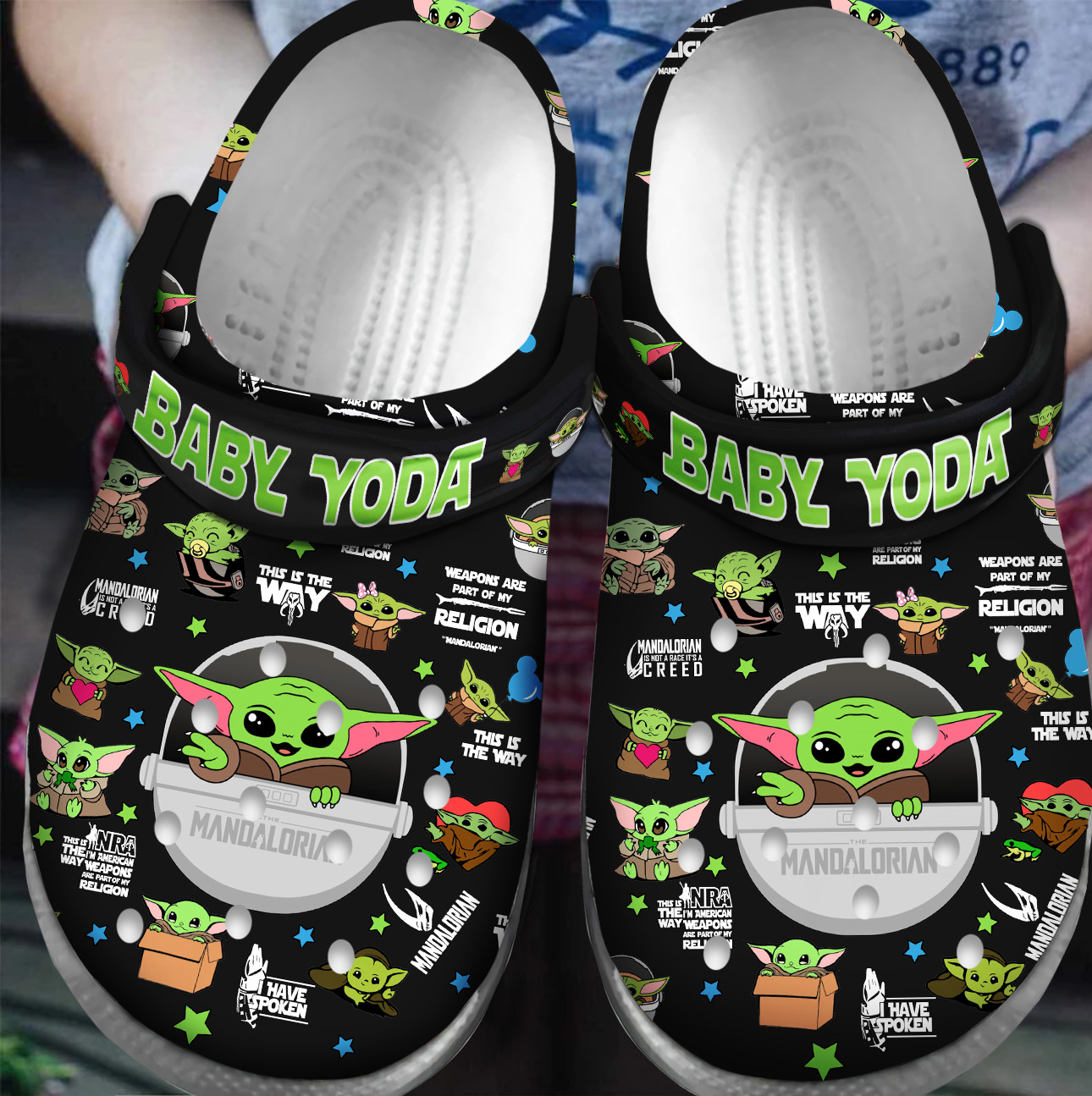 Premium Yoda Star Wars Movie Crocs Crocband Clogs Shoes For Men Women and Kids