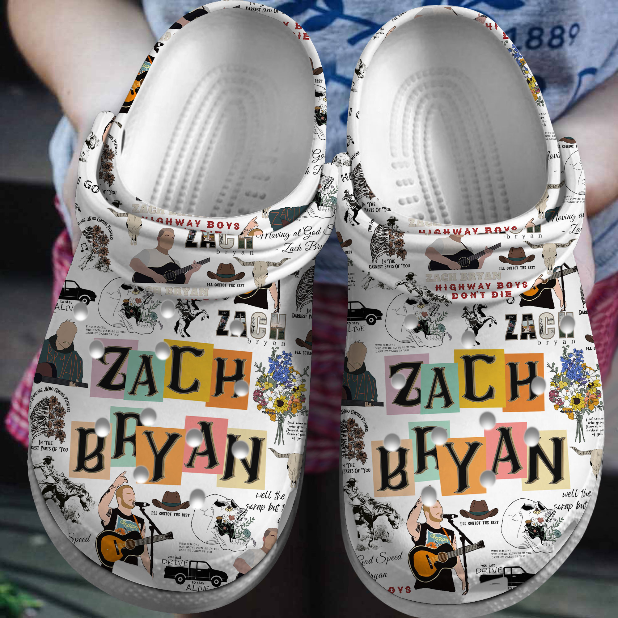 Premium Zach Bryan Music Crocs Crocband Clogs Shoes Comfortable For Men Women and Kids