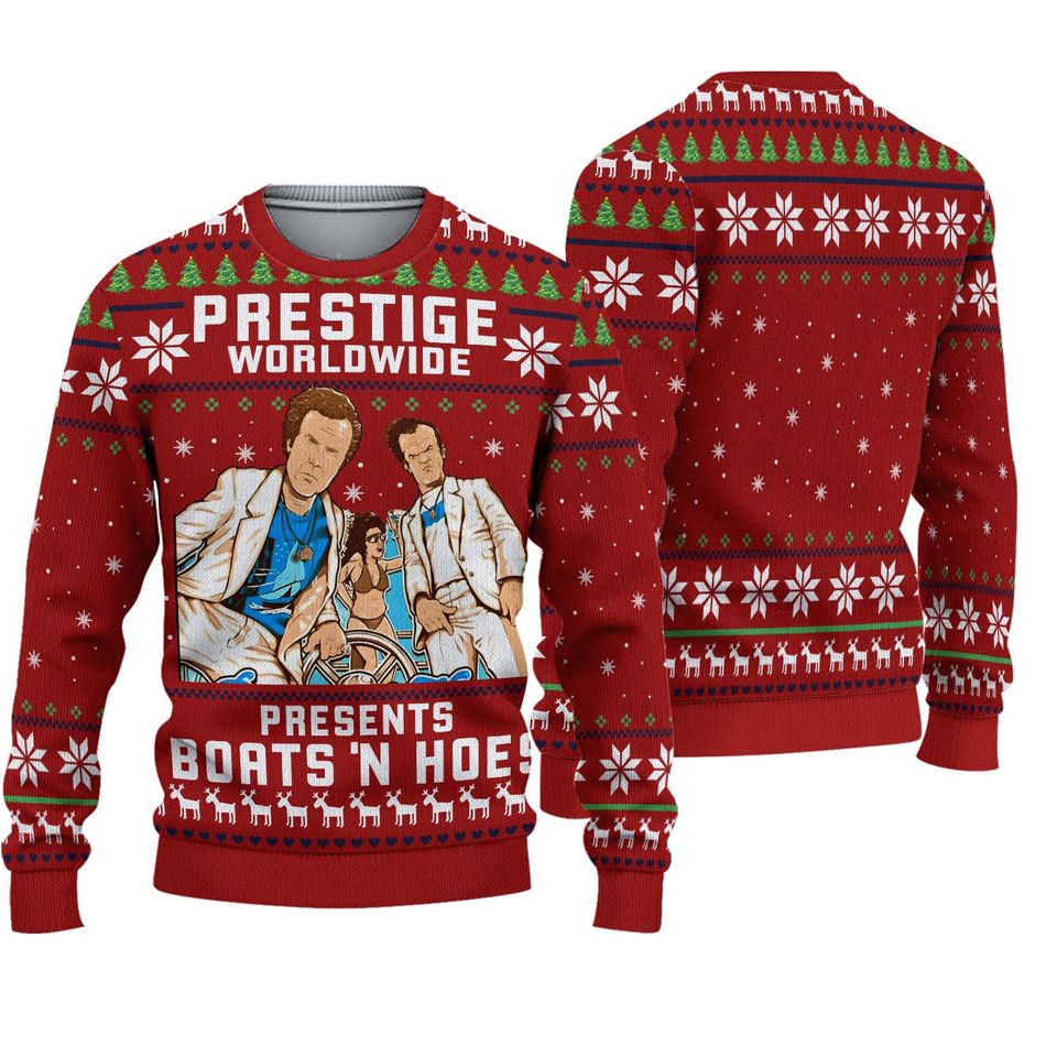 Presents Boats'n H*es, Iconic Movie Ugly Christmas Sweater